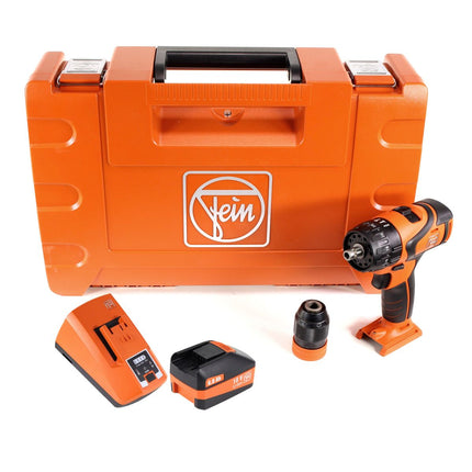 FEIN ABS 18 Q Akku Bohrschrauber 18V 60Nm QuickIN Bohrfutter ( 71132264000 ) Set in Koffer mit 6,0 Ah Akku und Lader - Toolbrothers
