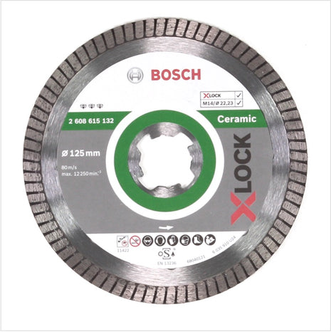 Bosch Diamant Trennscheiben X-LOCK 125 x 22,23mm Best for Ceramic ( 2608615132 ) - Toolbrothers