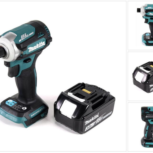 Makita DTD 171 F1 Akku Schlagschrauber 18 V 180 Nm 1/4" Brushless + 1x Akku 3,0 Ah - ohne Ladegerät - Toolbrothers