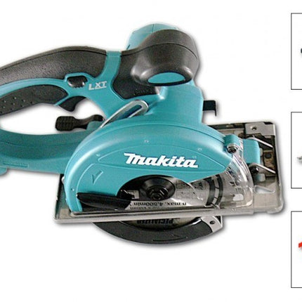 Makita BCS 550 18 V 136 mm Li-ion Akku-Metallsäge + 1x Makita BL1830 B Akku + Schutzbrille + Makita Sägeblatt - ( ohne Ladegerät und ohne Koffer ) - Toolbrothers