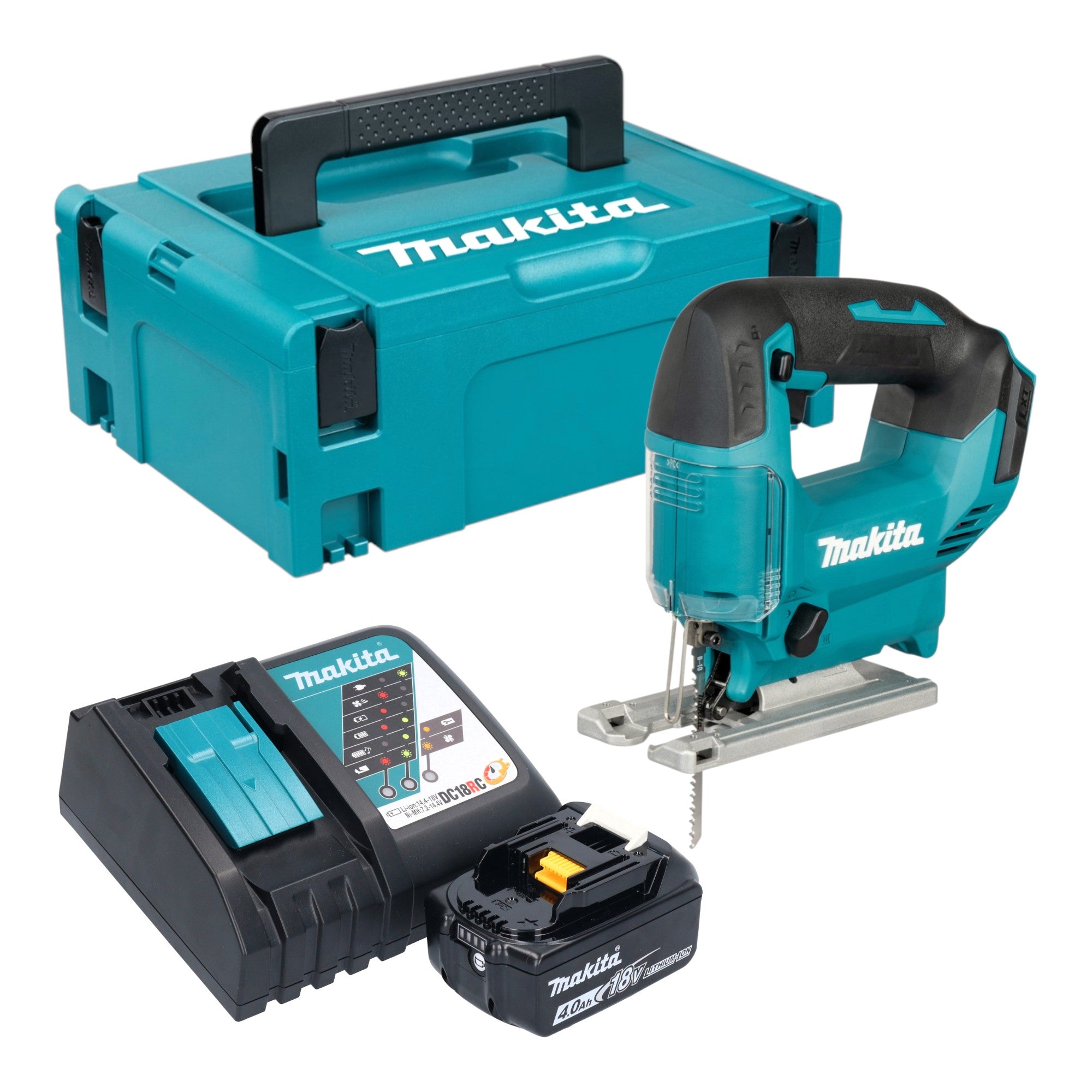 Makita DJV 186 RM1J Akku Pendelhubstichsaege 18 V 1x Akku 4 0 Ah Ladegeraet Makpac 0 - toolbrothers