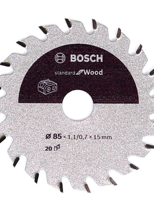 Bosch Kreissägeblatt Standard for Wood 85 x 1,1 x 15 mm 20 Zähne ( 2608837666 ) - Toolbrothers