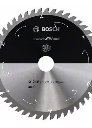 Bosch Kreissägeblatt Standard for Wood 216 x 1,7 x 30 mm 48 Zähne ( 2608837723 ) - Toolbrothers