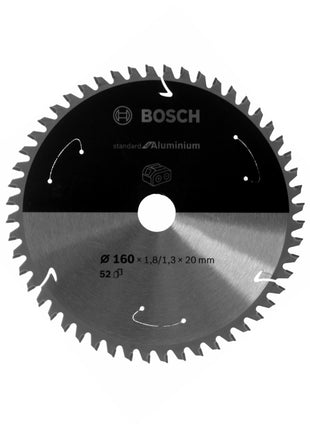 Bosch Kreissägeblatt Standard for Aluminium 160 x 1,3 x 20 mm 52 Zähne ( 2608837757 ) - Toolbrothers