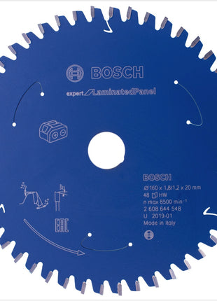 Bosch Kreissägeblatt Expert for Laminated Panel 160 x 1,2 x 20 mm 48 Zähne ( 2608644548 ) - Toolbrothers