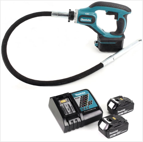 Makita DVR 450 RT Akku Betonverdichter 18V + 2x Akku 5,0Ah + Ladegerät - Toolbrothers