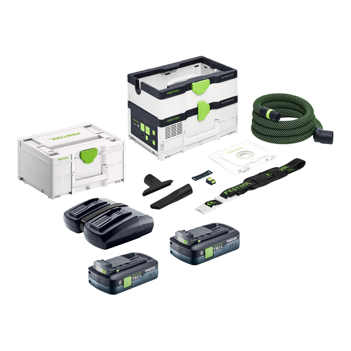 Aspiratore mobile a batteria Festool CTLC SYS 36 V ( 2x 18 V ) classe di polvere L + 2x batteria 4,0 Ah + caricatore