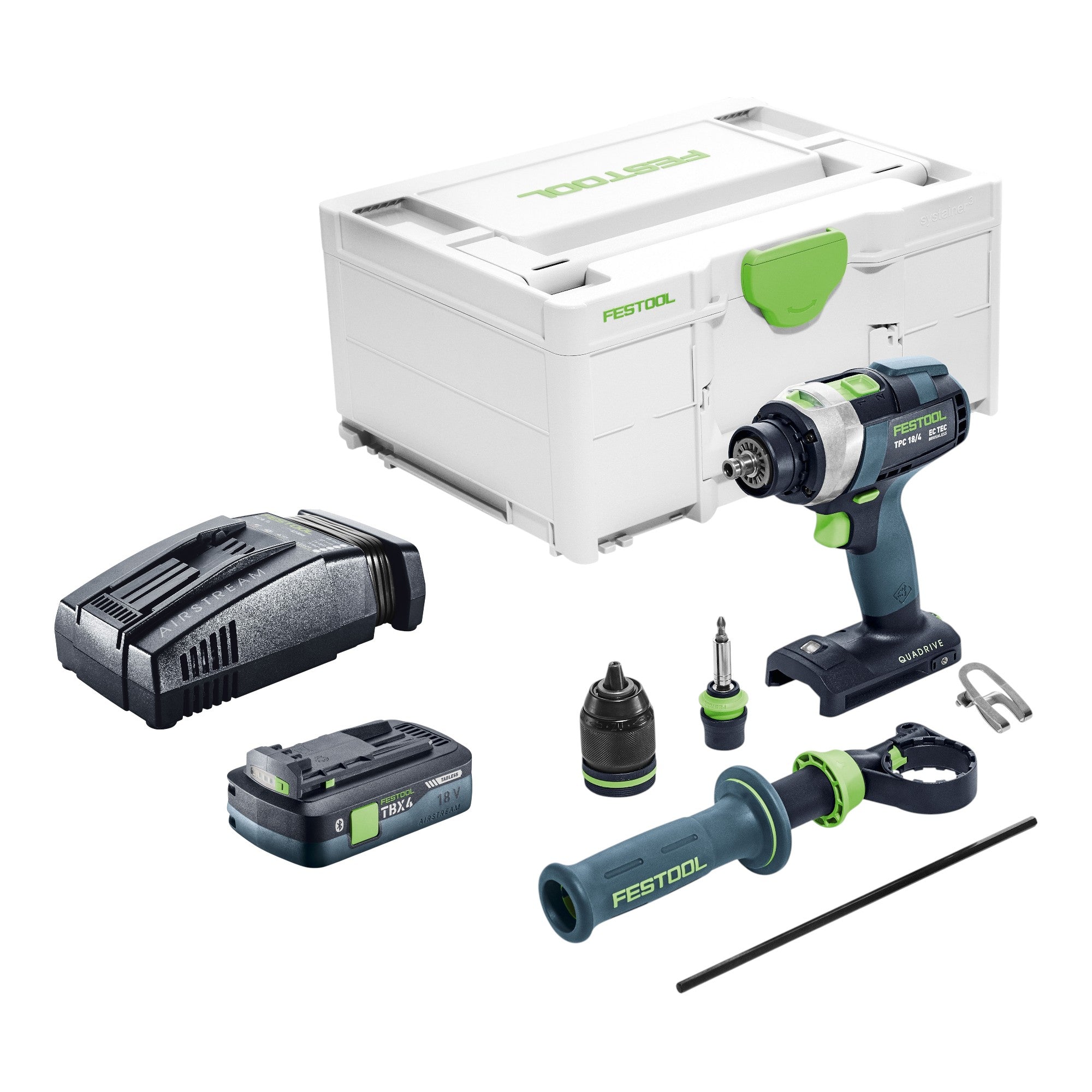 Festool TPC 18 4 Basic Akku Schlagbohrschrauber 18 V 75 Nm Brushless 1x Akku 4 0 Ah Schnellladegeraet Systainer 0 - toolbrothers
