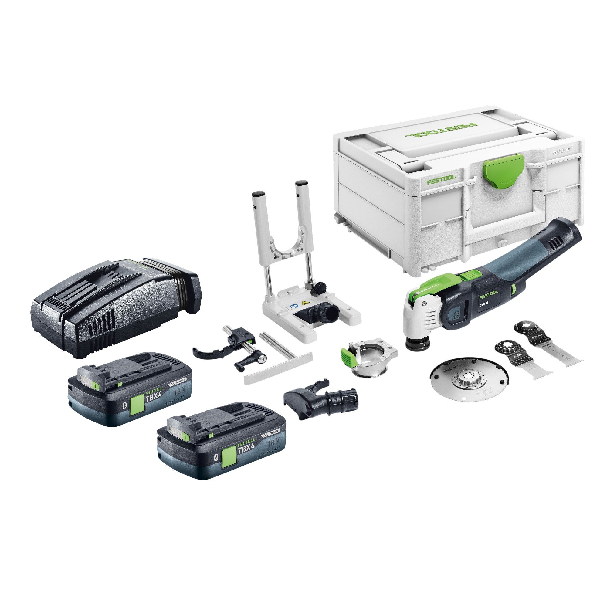 Festool OSC 18 E Basic Set Akku Oszillierer 18 V Starlock Max Brushless 2x Akku 4 0 Ah Schnellladegeraet Systainer 0 - toolbrothers