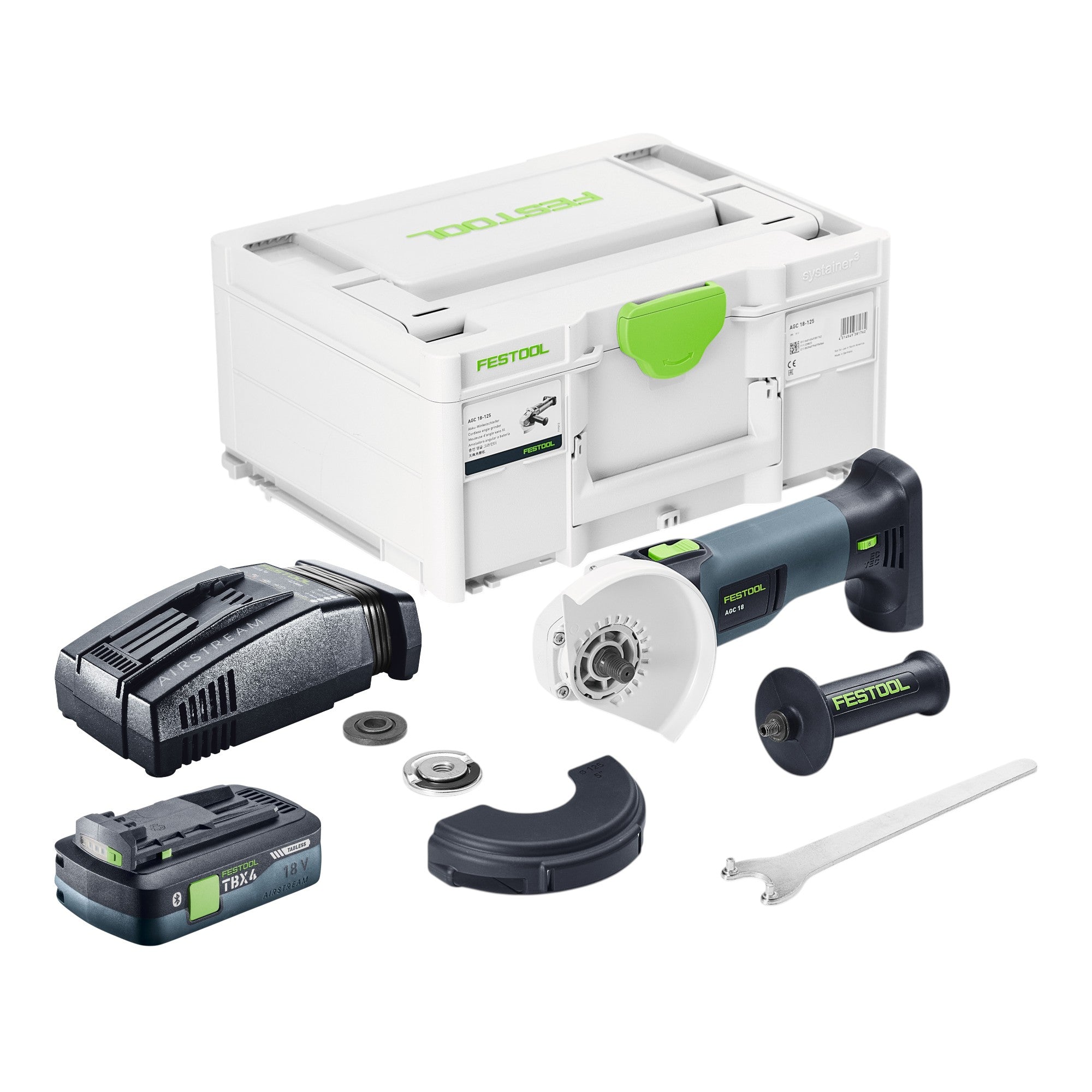 Festool AGC 18 125 EB Basic Akku Winkelschleifer 18 V 125 mm Brushless 1x Akku 4 0 Ah Schnellladegeraet Systainer 0 - toolbrothers