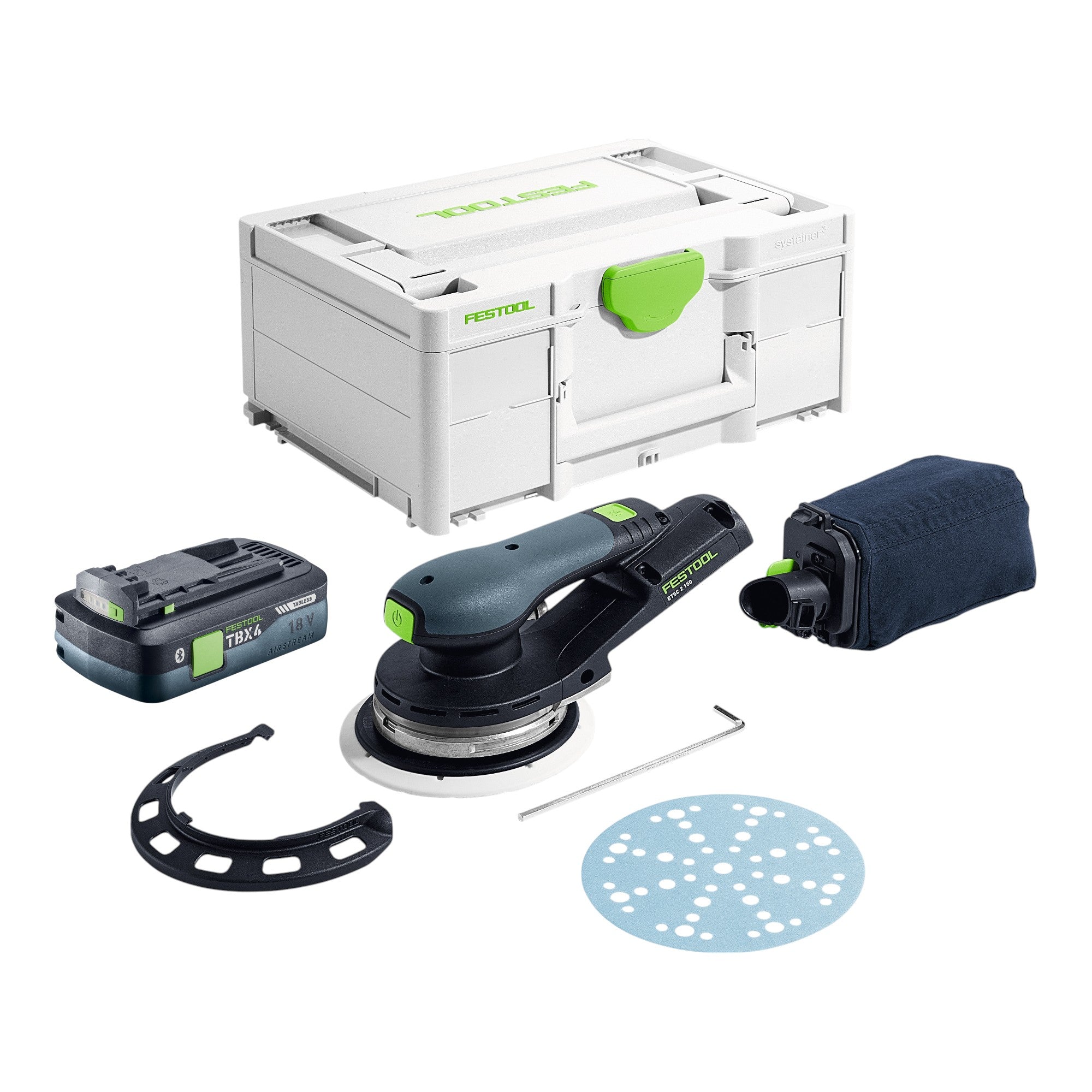 Festool ETSC 2 150 Basic Akku Exzenterschleifer 18 V 150 mm Brushless 1x Akku 4 0 Ah Systainer ohne Ladegeraet 0 - toolbrothers