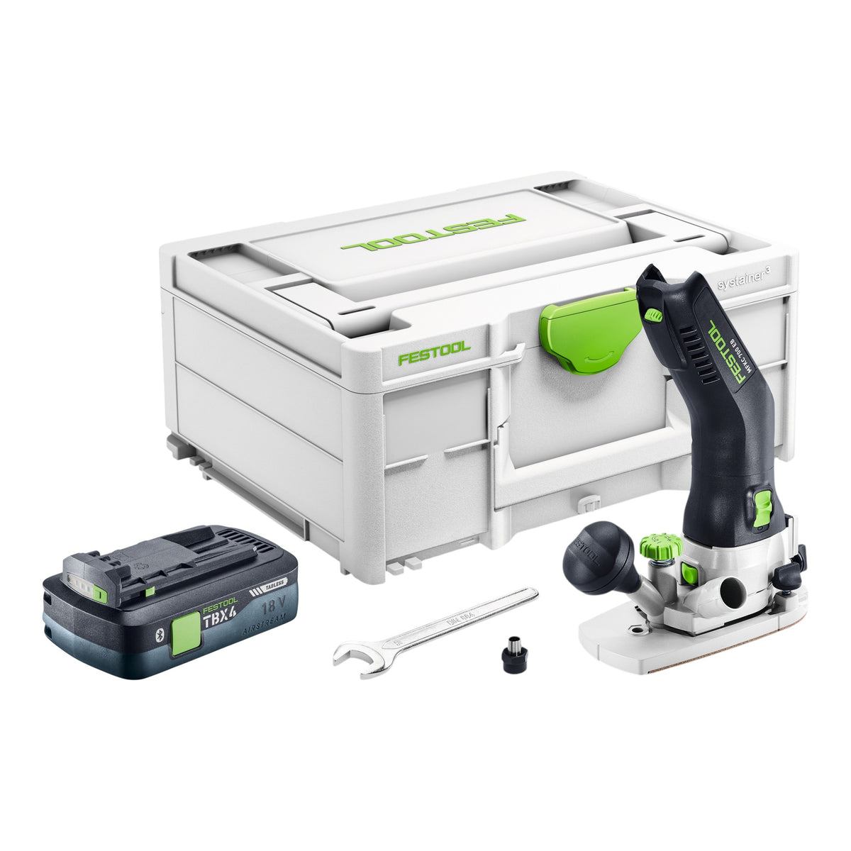 Modulo a batteria Festool MFKC 700 EB-Basic Fresatrice per bordi 18 V 8 mm Brushless + 1x batteria 4,0 Ah + Systainer - senza caricabatteria