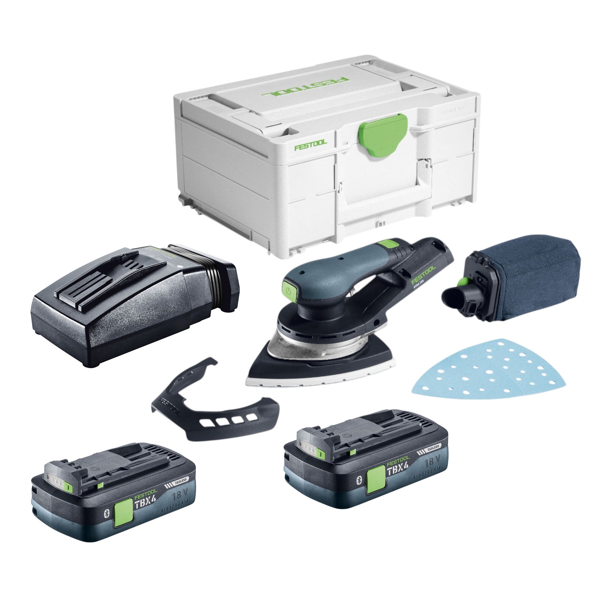 Festool DTSC 200 Basic Akku Deltaschleifer 18 V 145 x 195 mm Brushless 2x Akku 4 0 Ah Ladegeraet Systainer 0 - toolbrothers