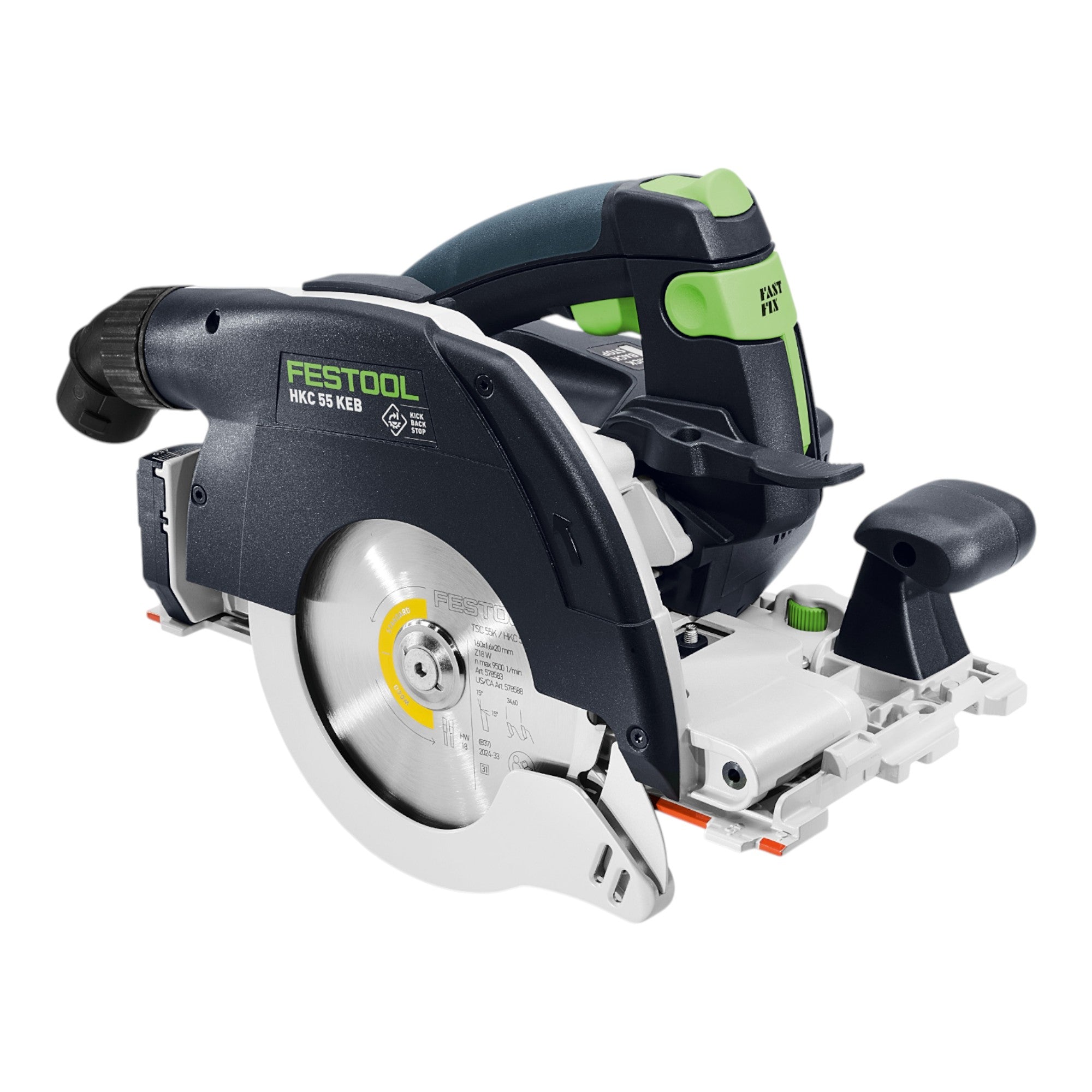Festool HKC 55 KEB Basic Akku Handkreissaege 18 V 160 mm Brushless 2x Akku 8 0 Ah Schnellladegeraet Systainer 1 - toolbrothers