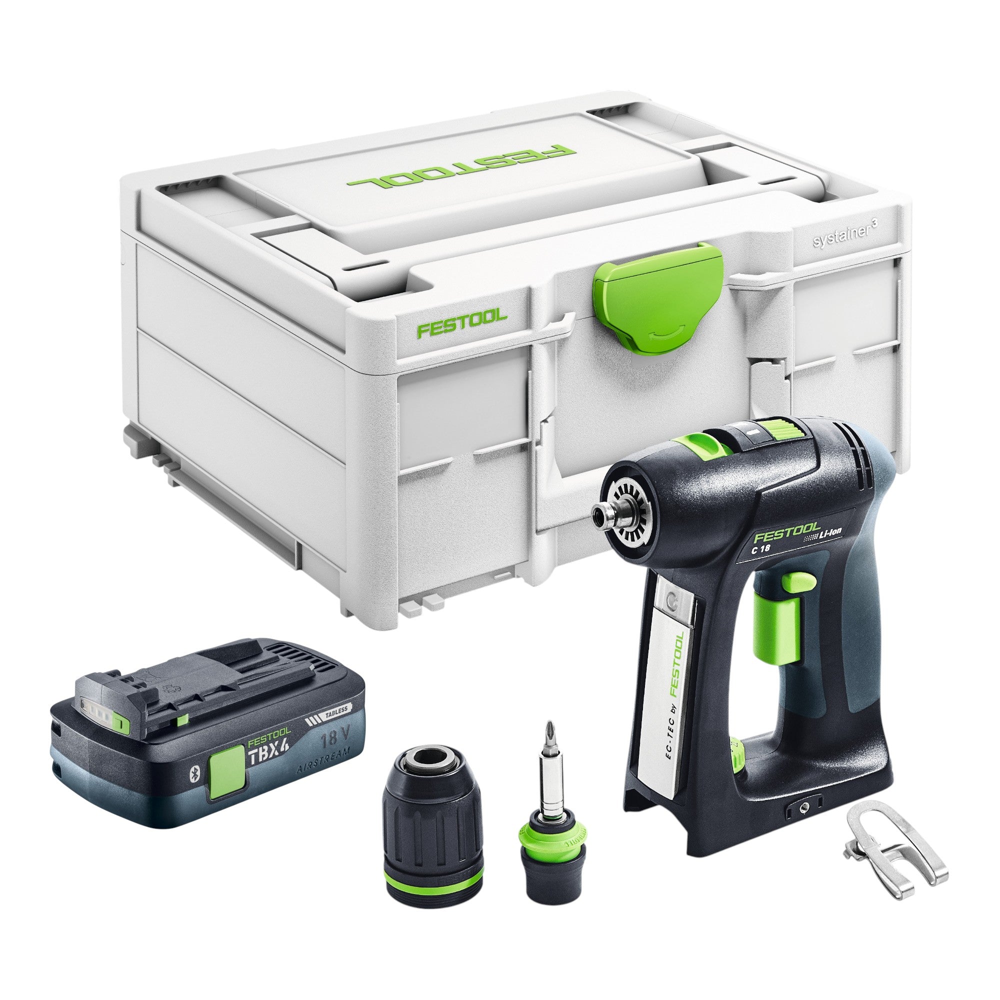 Festool C 18 Basic Akku Bohrschrauber 18 V 45 Nm Brushless 1x Akku 4 0 Ah Systainer ohne Ladegeraet 0 - toolbrothers