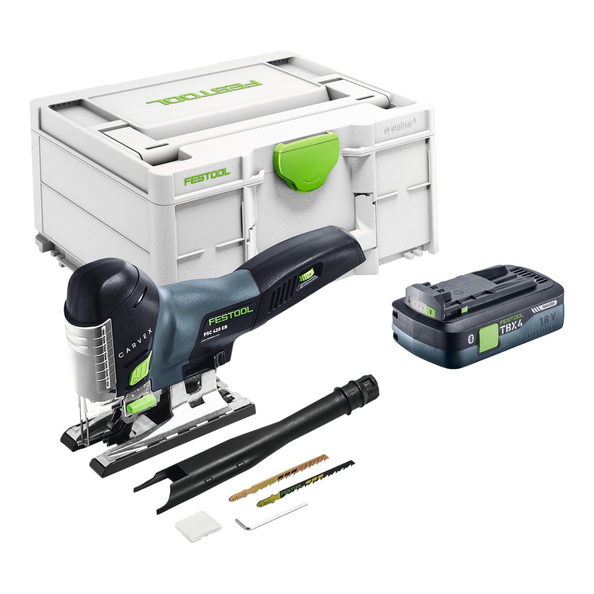 Festool PSC 420 EB Basic Akku Pendelstichsaege 18 V 120 mm Brushless 1x Akku 4 0 Ah Systainer ohne Ladegeraet 0 - toolbrothers