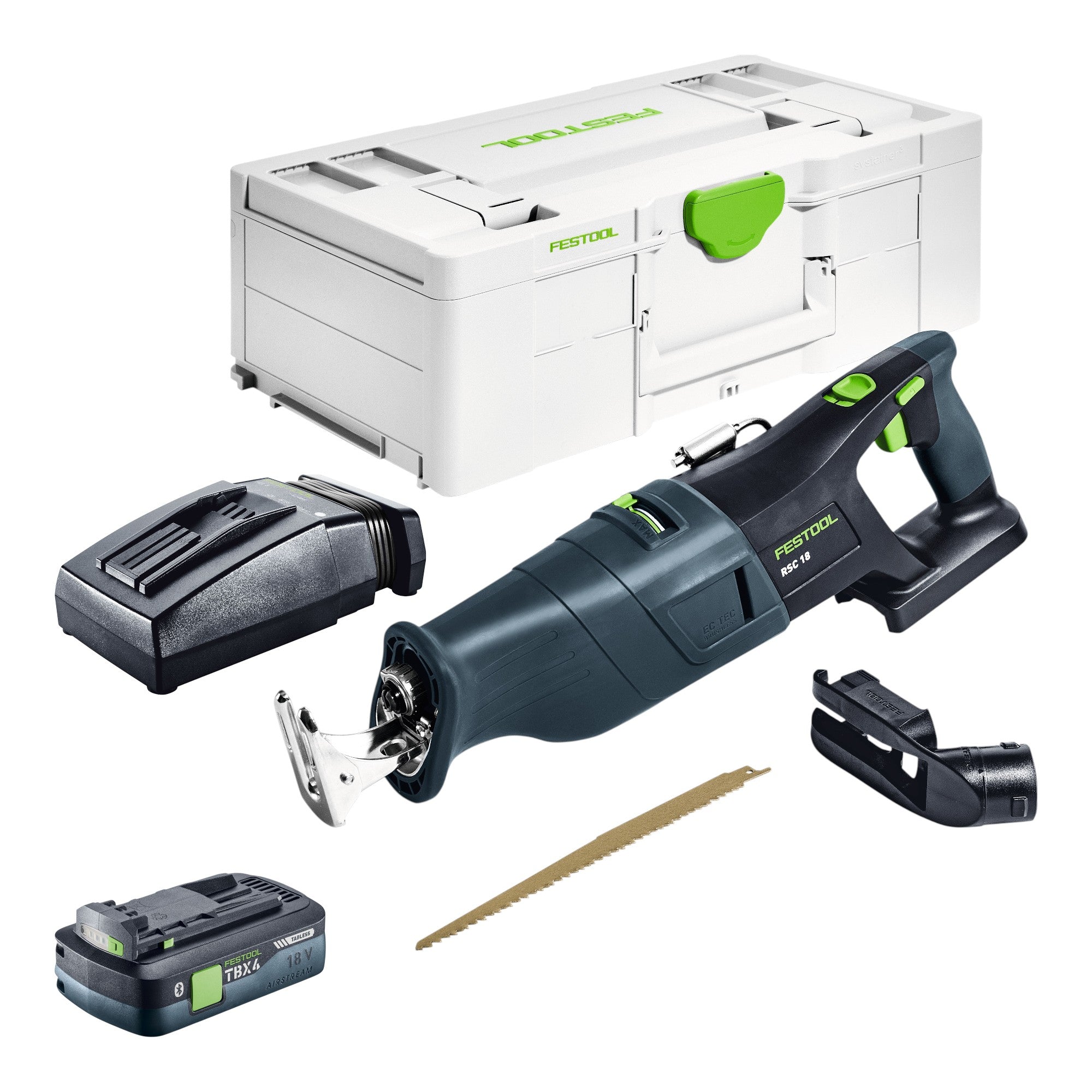 Festool RSC 18 EB Basic Akku Saebelsaege 18 V Brushless 1x Akku 4 0 Ah Ladegeraet Systainer 0 - toolbrothers