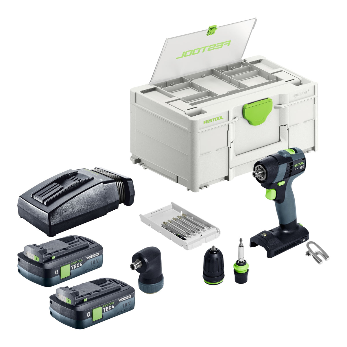 Festool TXS 18-Basic-Set Avvitatore a batteria 18 V 40 Nm Brushless + 1x batteria 4,0 Ah + caricabatteria rapido + Systainer