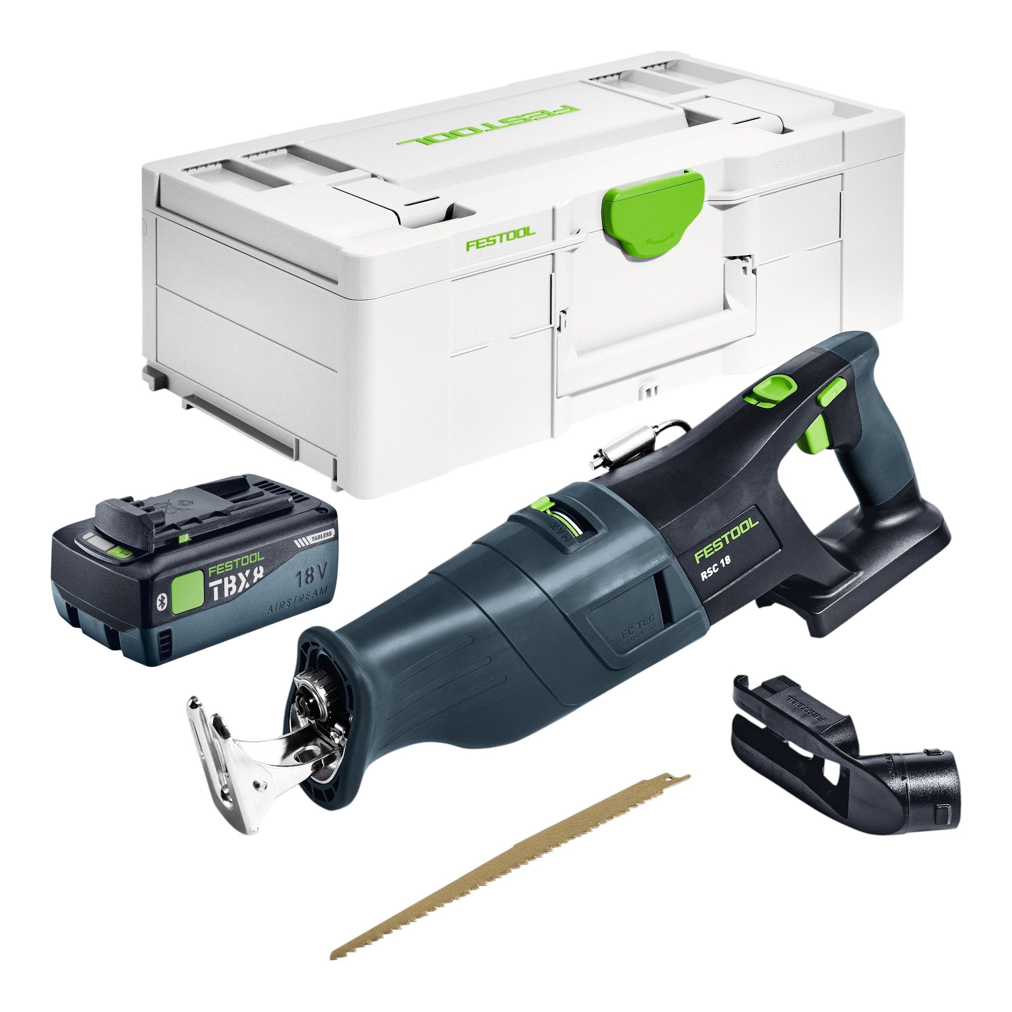 Festool RSC 18 EB Basic Akku Saebelsaege 18 V Brushless 1x Akku 8 0 Ah Systainer ohne Ladegeraet 0 - toolbrothers
