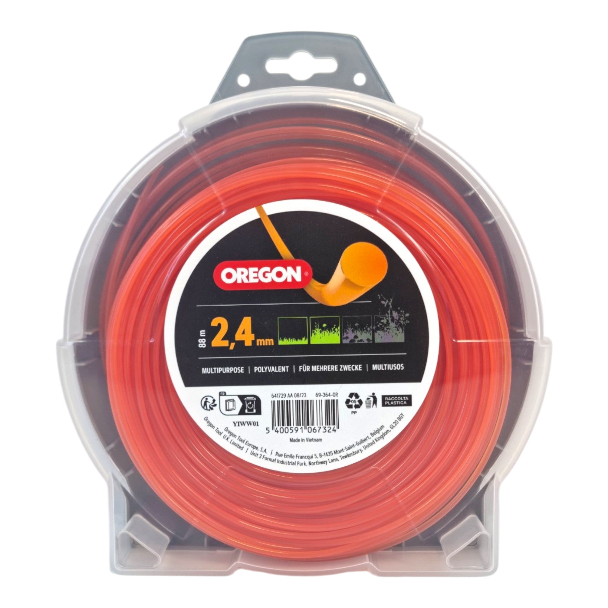 Oregon Trimmerfaden Nylon Rund 2 4 mm x 88 m 69 364 OR  0 - toolbrothers