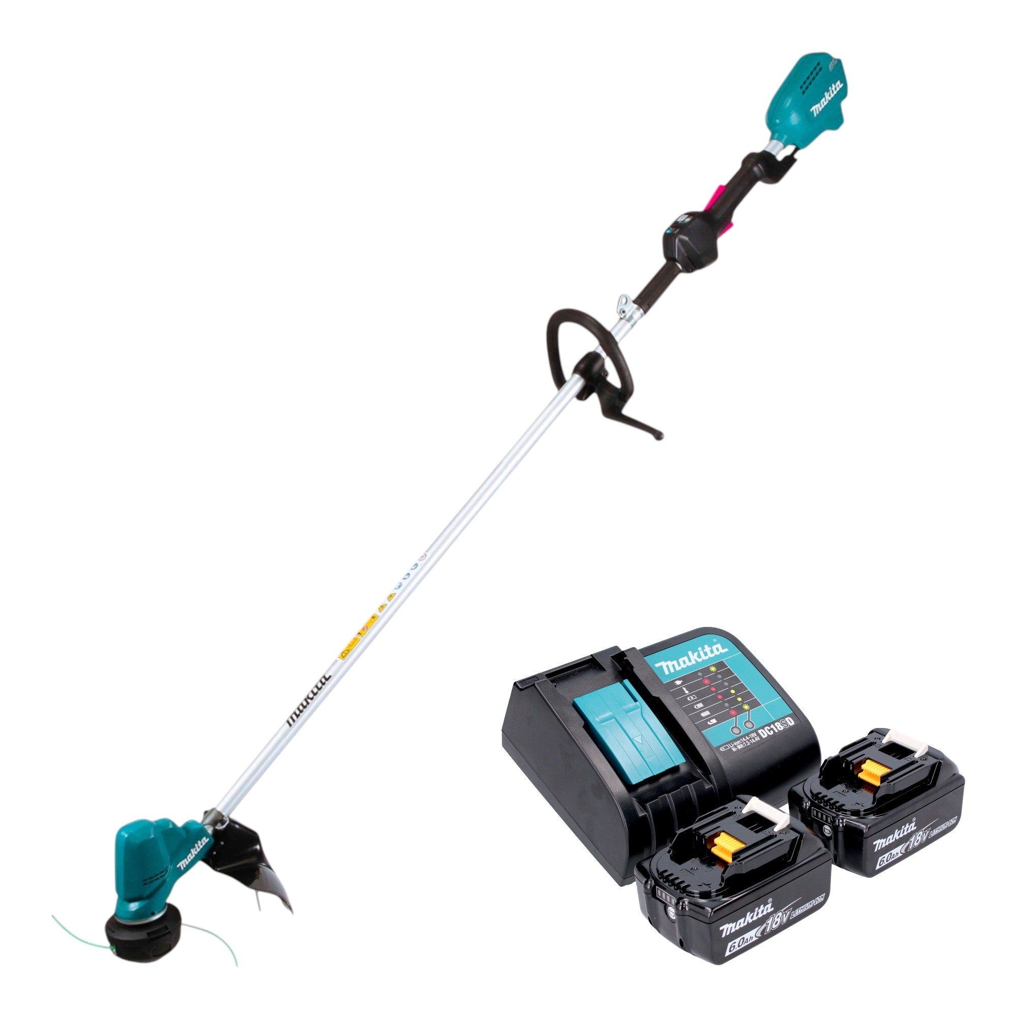 Makita DUR 190 LSG2X9 Akku Rasentrimmer 18 V 300 mm Brushless 2x Akku 6 0 Ah Ladegeraet 0 - toolbrothers