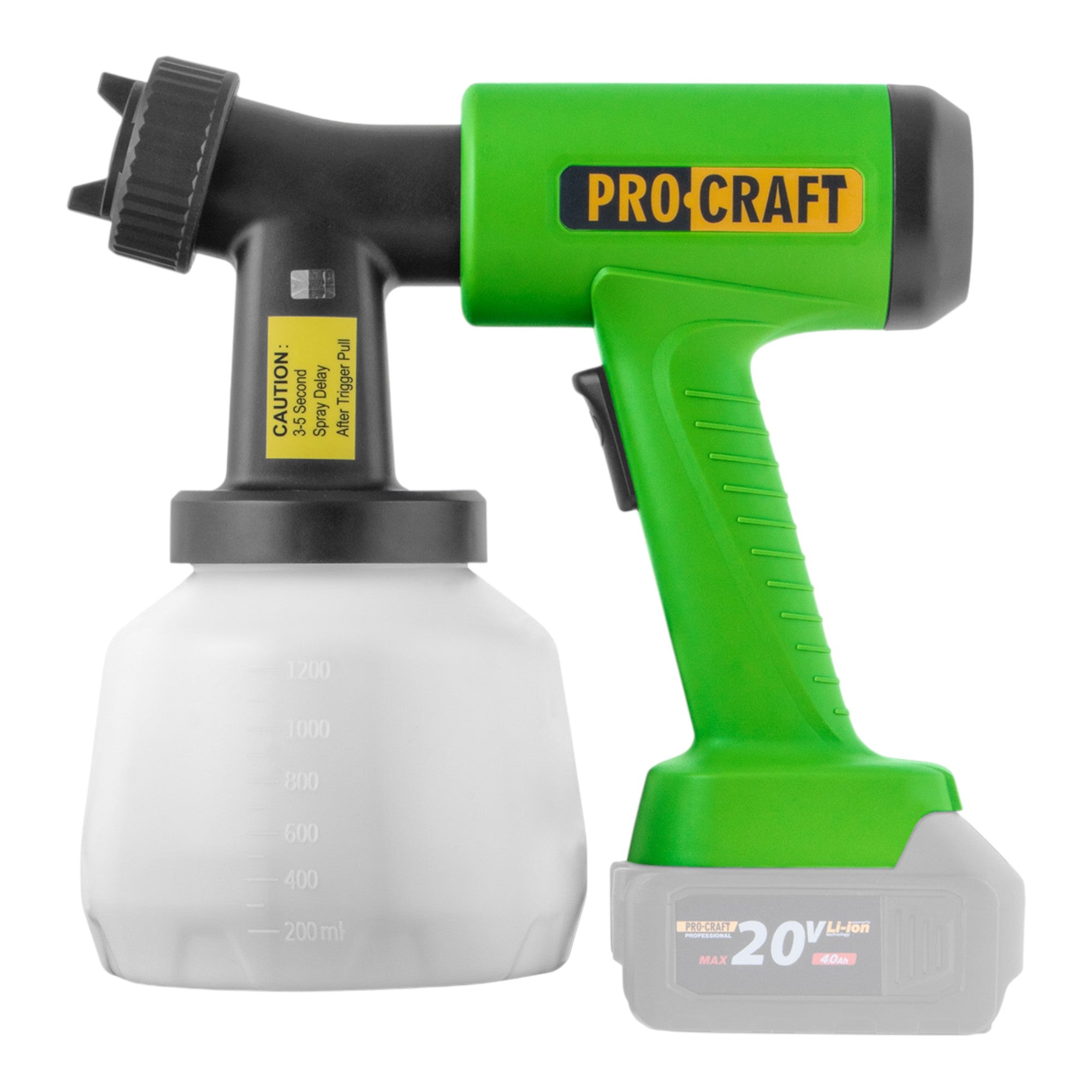 Procraft PSE22bb Akku Farbspritzpistole 20 V Brushless Solo ohne Akku ohne Ladegeraet 1 - toolbrothers