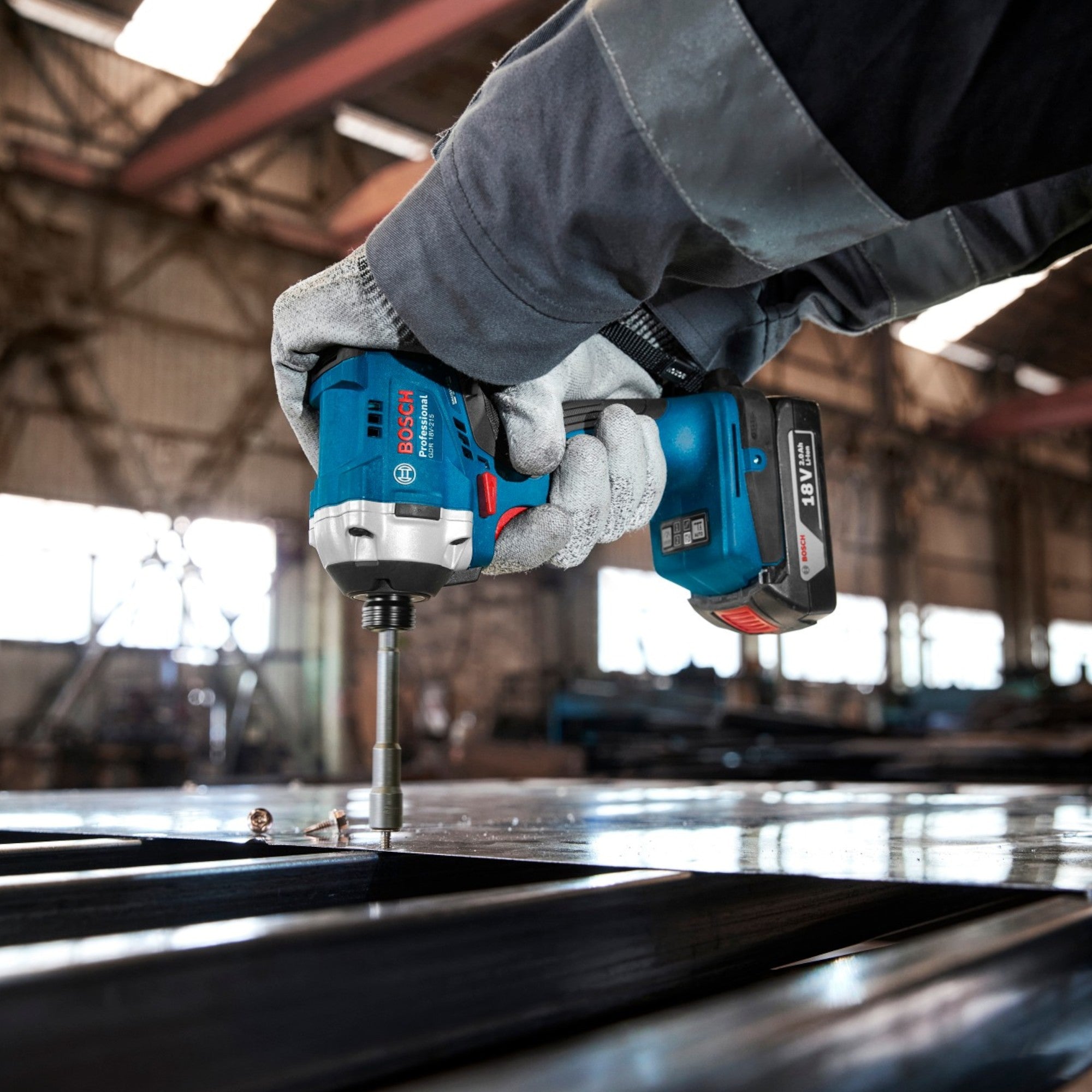 Bosch GDR 18V 215 Professional Akku Drehschlagschrauber 18 V 215 Nm 1 4 Brushless 1x Akku 5 0 Ah Ladegeraet 4 - toolbrothers