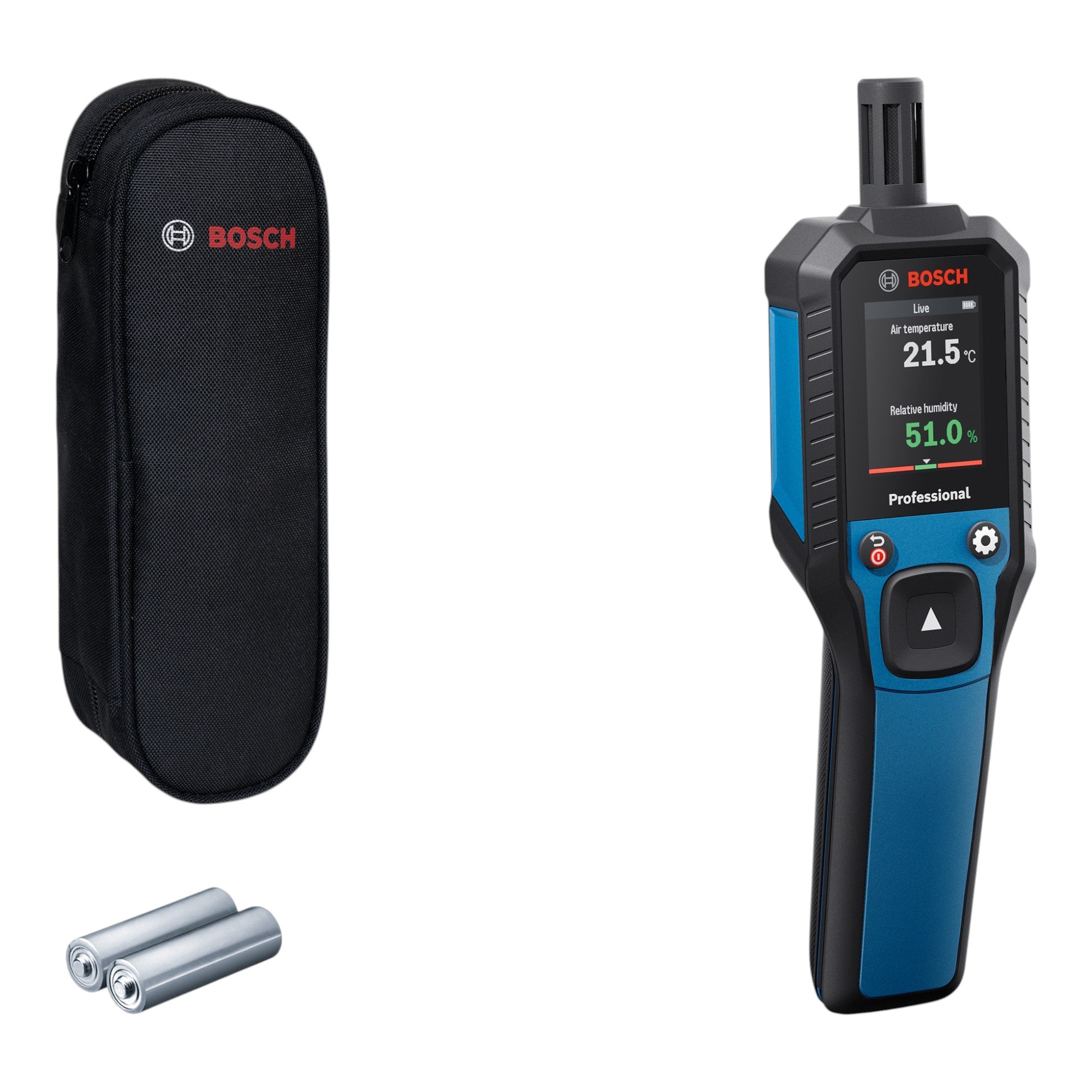 Bosch GDH 1 17 Professional Thermo Hygrometer 20 70 C 0601078400 2x Batterie Tasche 0 - toolbrothers