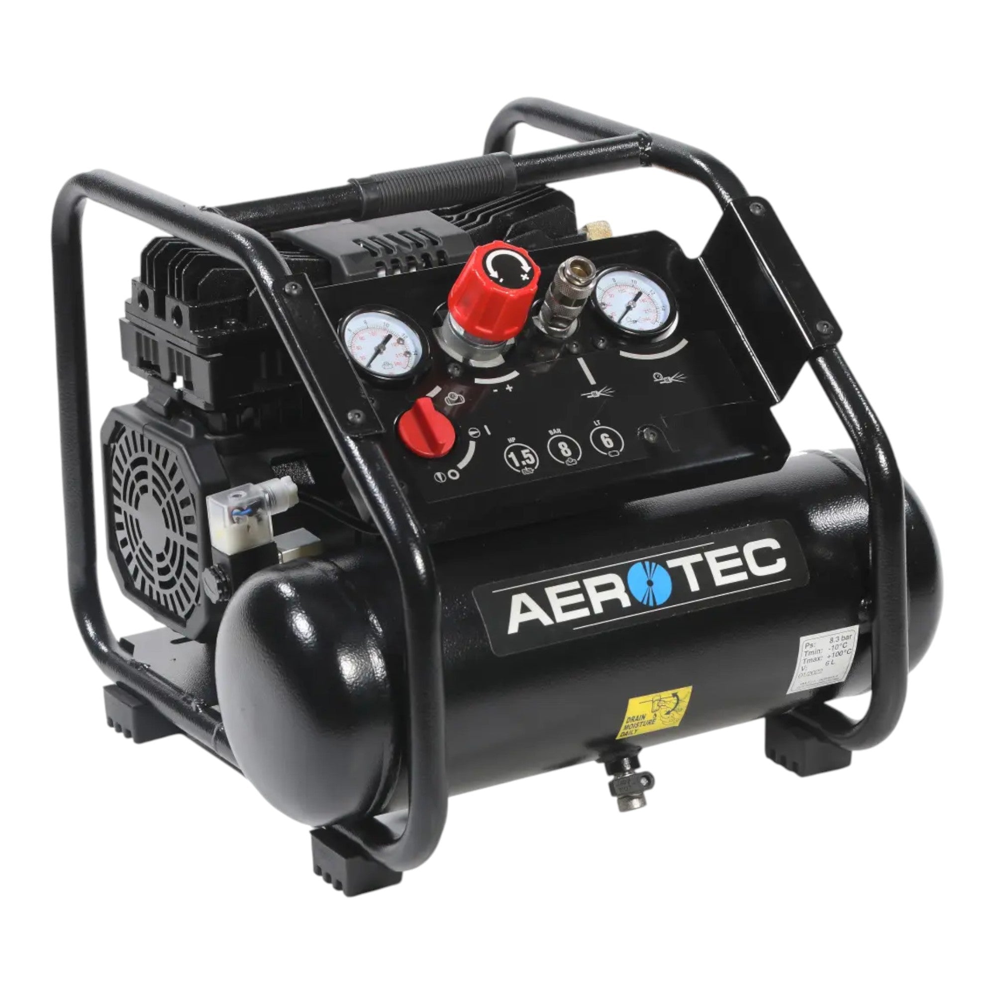 Aerotec Tech 160 6 Silent Kolbenkompressor 8 bar 1 1 kW 160 l min 25113602  0 - toolbrothers