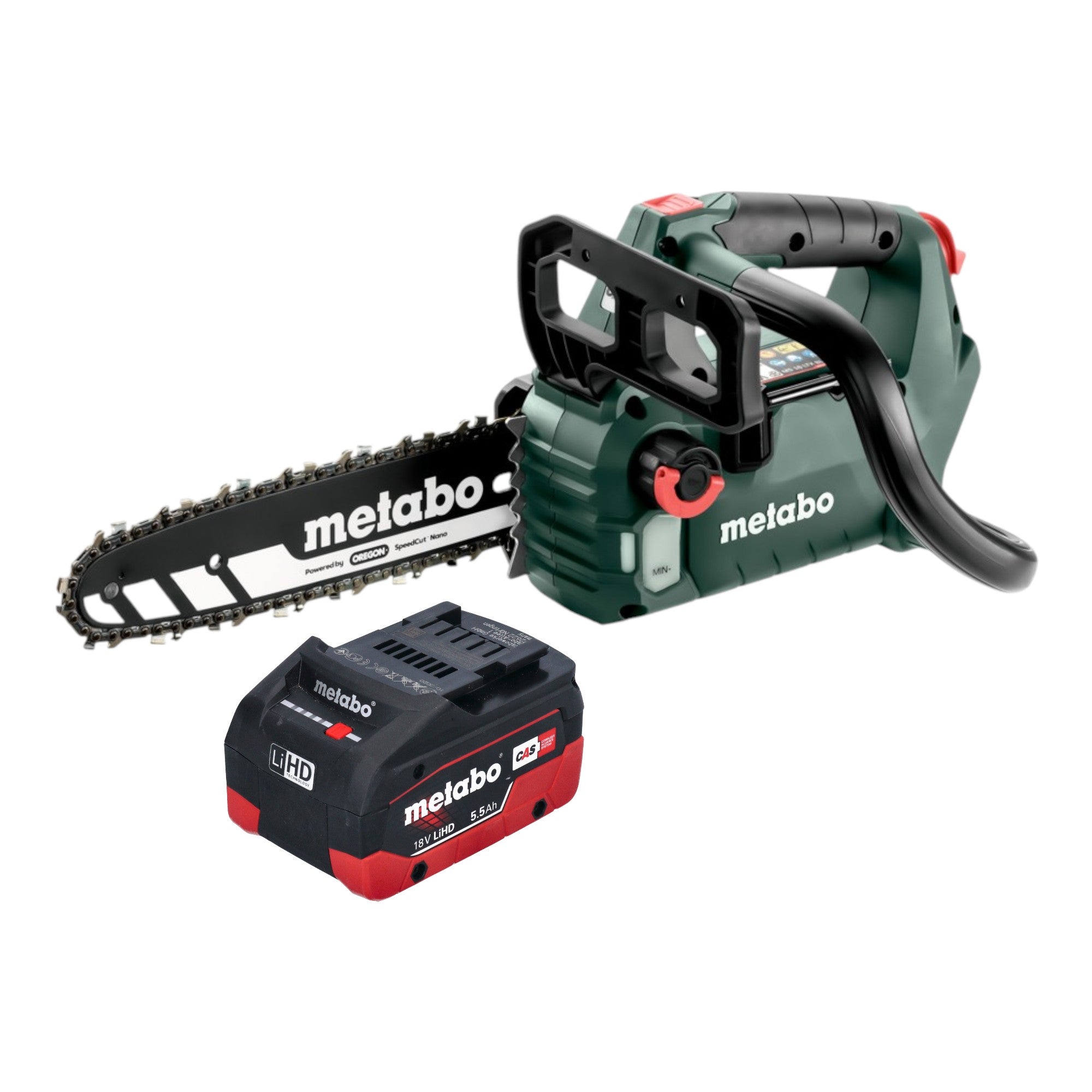 Metabo MS 18 LTX BL 25 Akku Kettensaege 18 V 25 cm Brushless 1x LiHD Akku 5 5 Ah ohne Ladegeraet 0 - toolbrothers