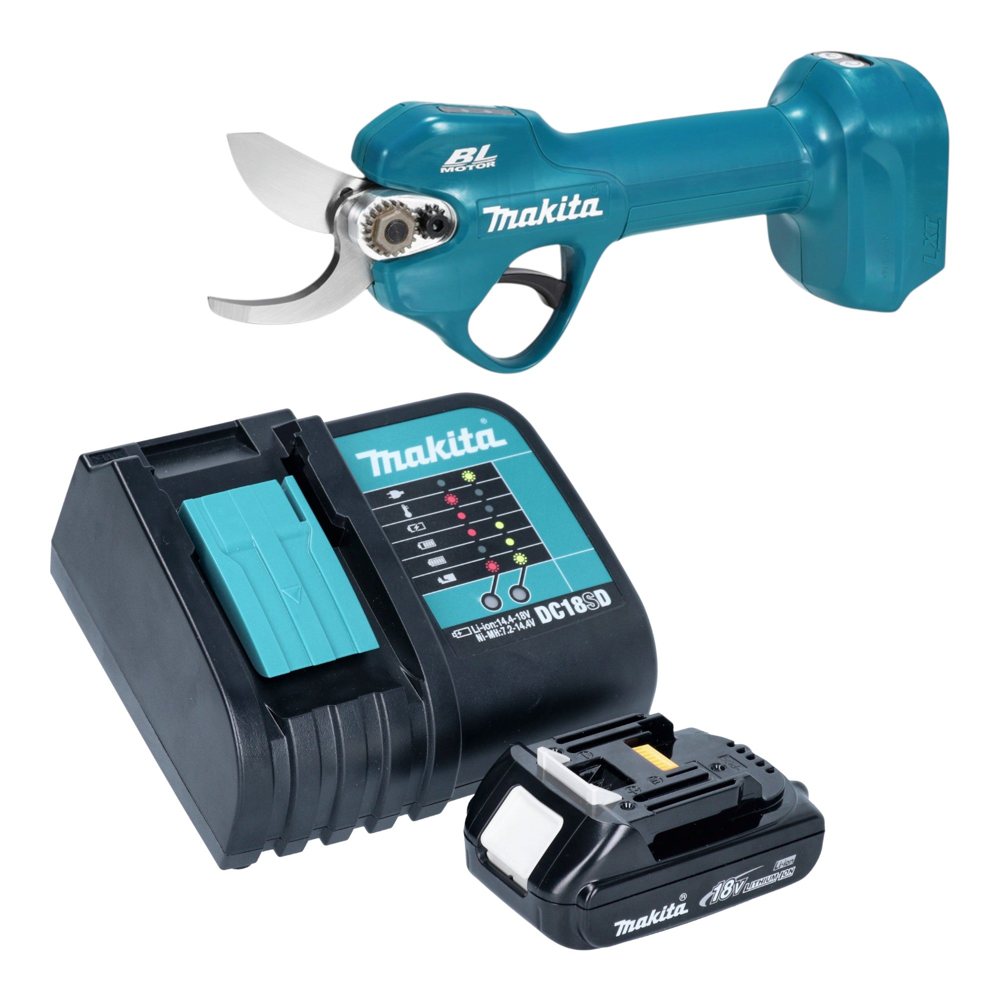 Makita DUP 181 SY1 Akku Astschere 18 V 30 mm Brushless 1x Akku 1 5 Ah Ladegeraet 0 - toolbrothers