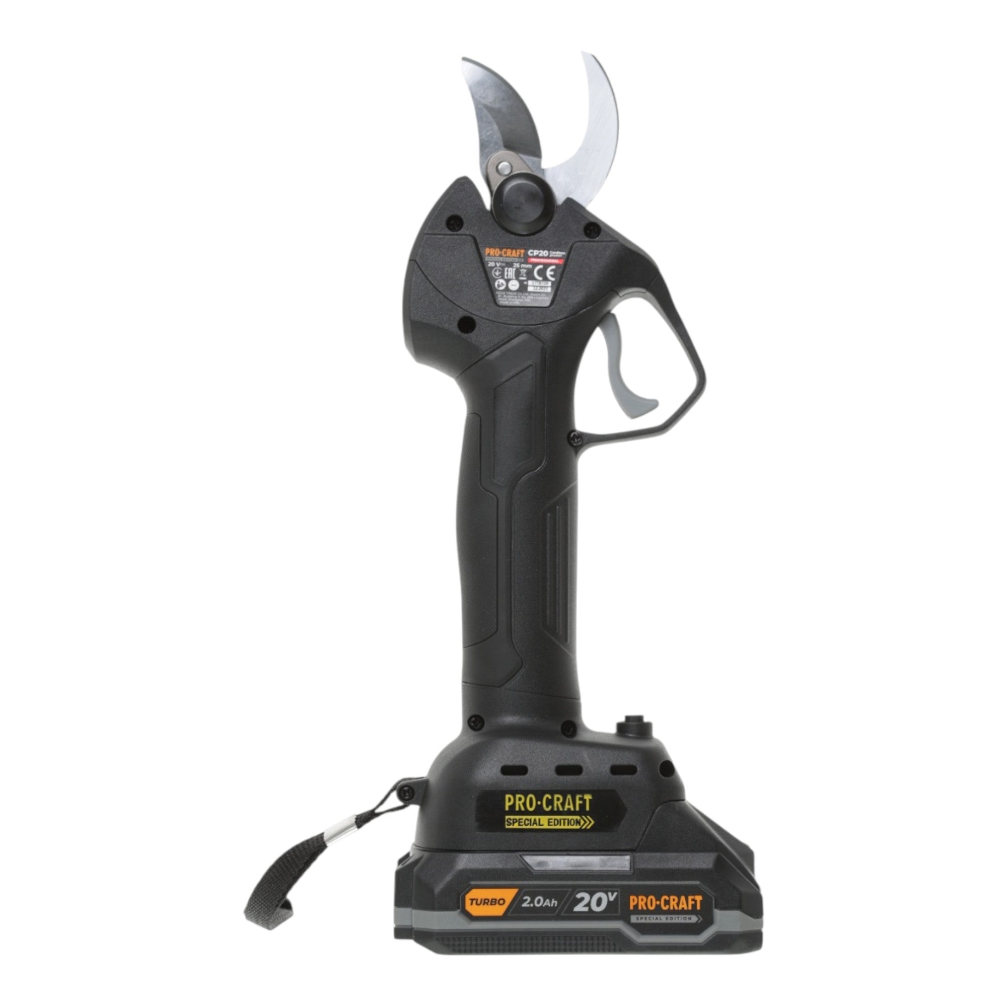 Procraft PS210SET Akku Garten Werkzeug Set Black Edition CCS20 Mini Kettensaege CP20 Gartenschere 20V Brushless 2x Akku 2 0 4 0 Ah Ladegeraet 4 - toolbrothers
