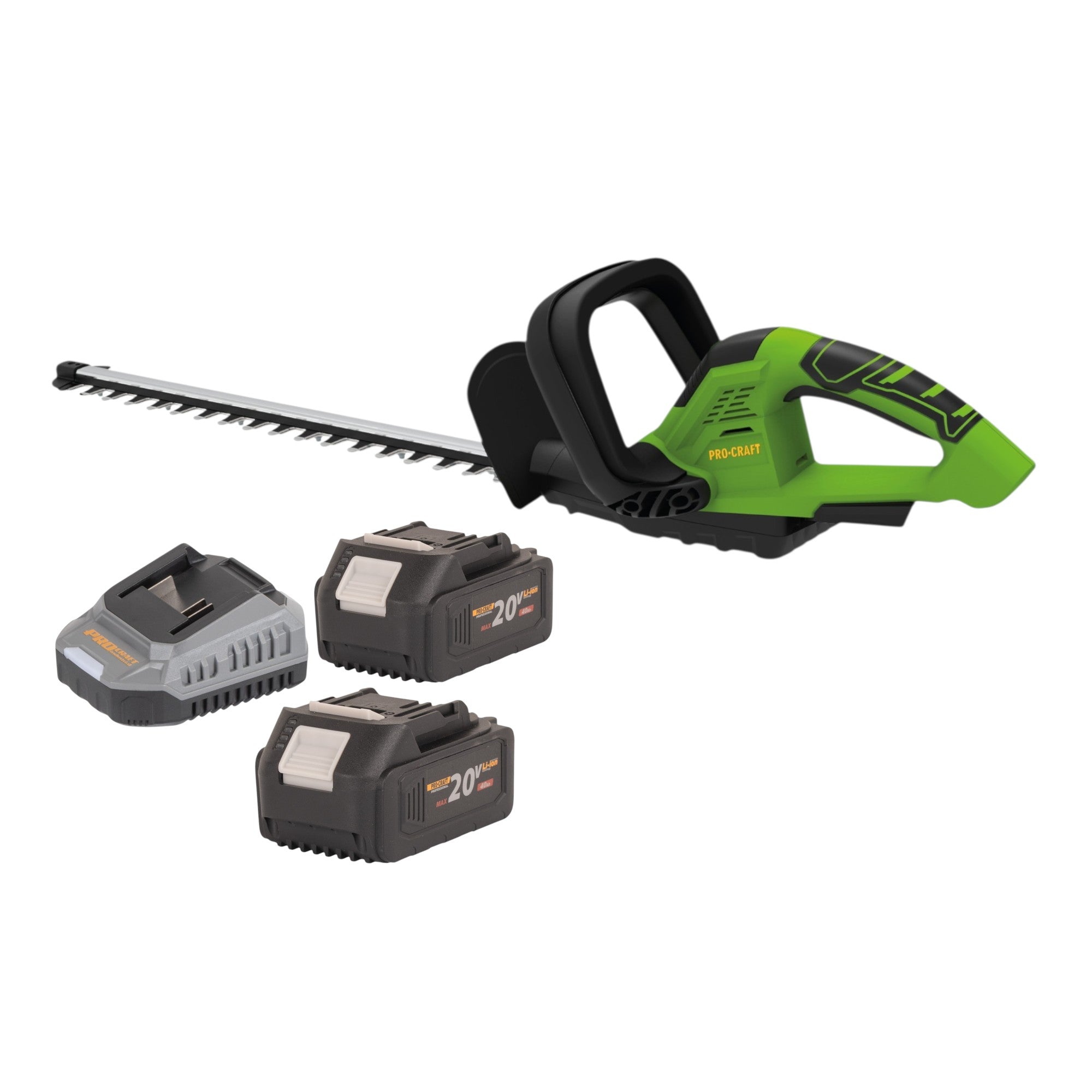 Procraft PZA24bb Akku Heckenschere 20 V 510 mm Brushless 2x Akku 4 0 Ah Ladegeraet 0 - toolbrothers
