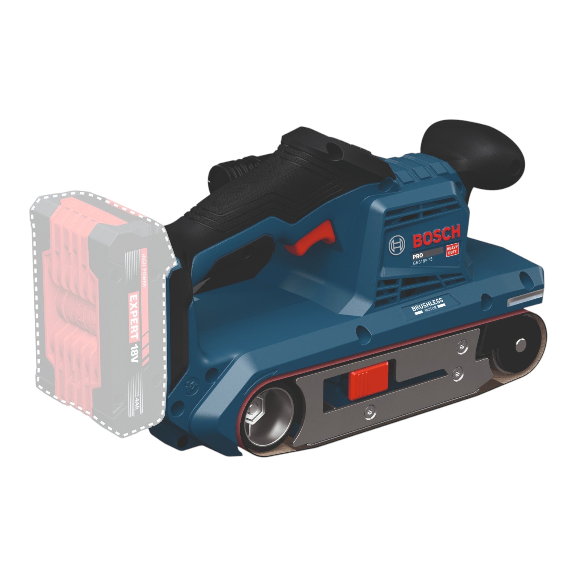 Bosch GBS 18V 75 Akku Bandschleifer 18 V 76 x 533 mm Brushless 1x Akku 4 0 Ah ohne Ladegeraet 3 - toolbrothers