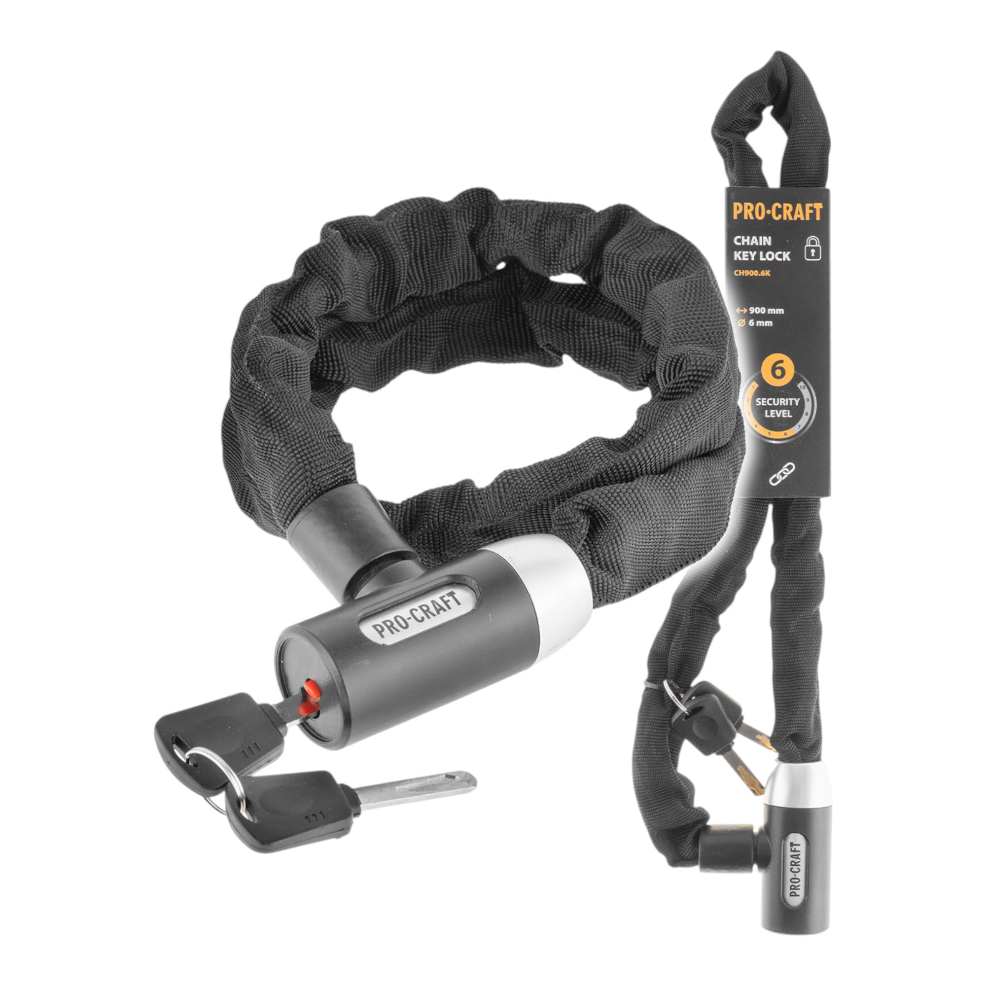 Procraft CH900 6K Fahrradschloss mit Schluesselverriegelung 900 mm 0 - toolbrothers