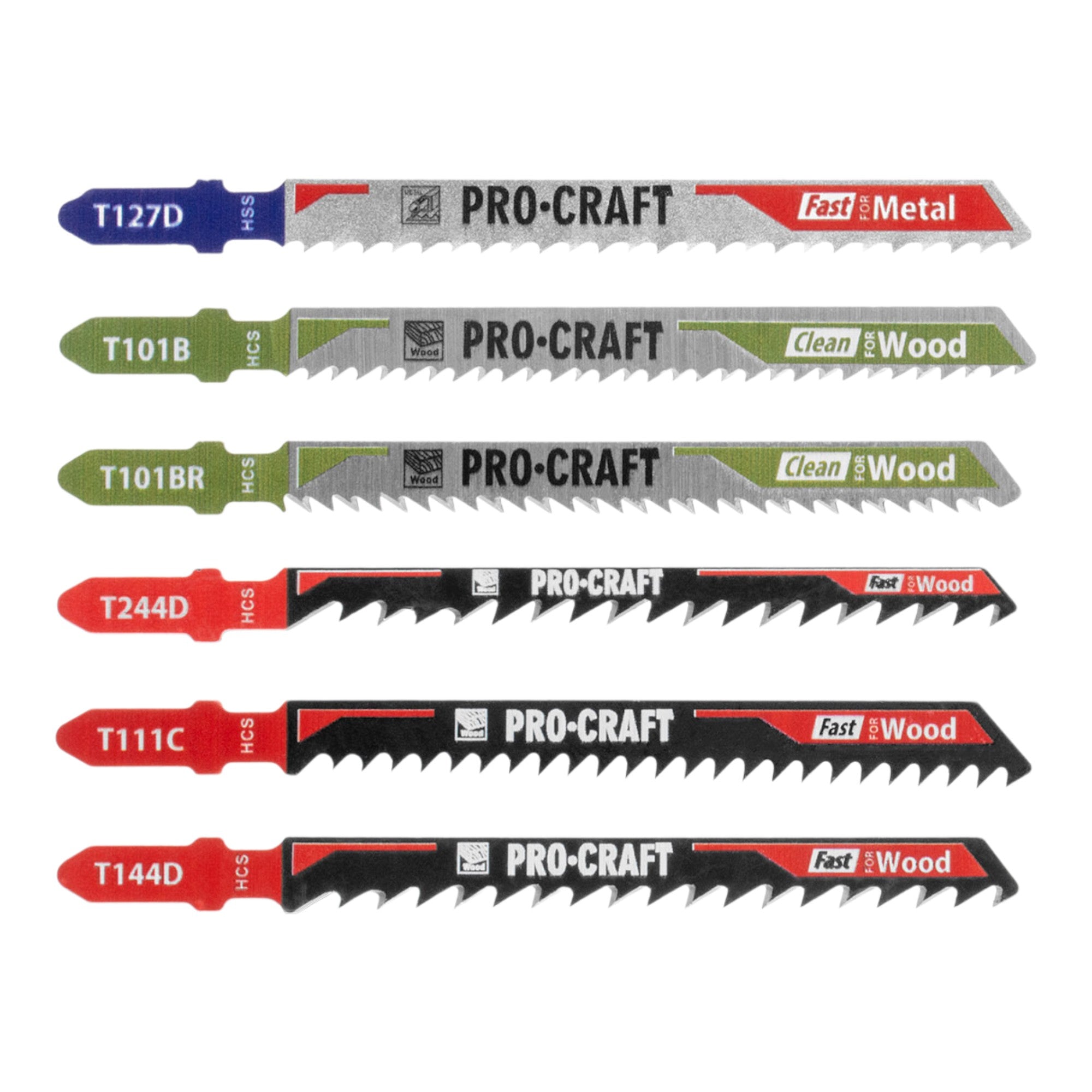 Procraft JB10 Stichsaegeblatt Set 10 tlg 1 50 mm fuer Holz Metall und Keramik 3 - toolbrothers