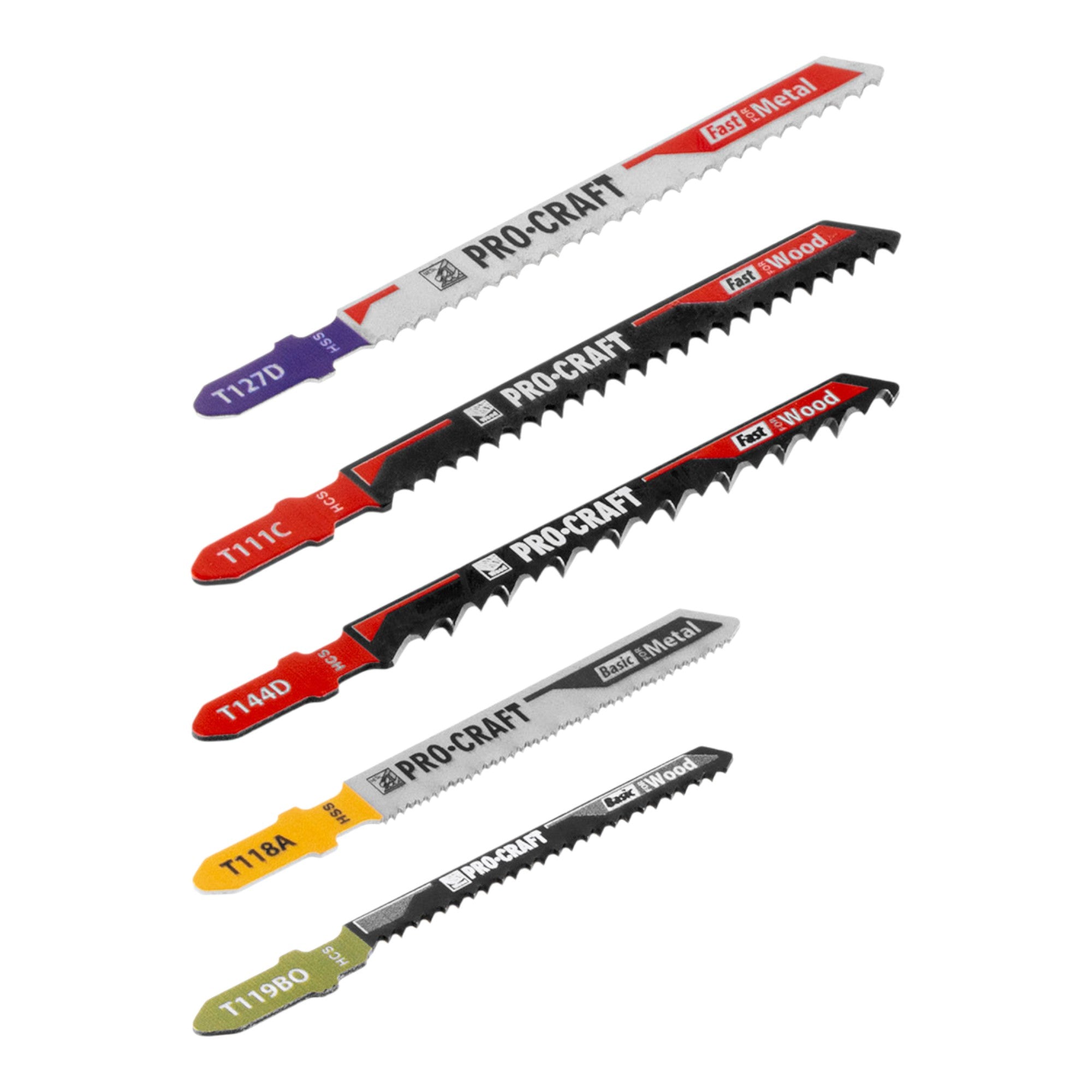 Procraft JB5 Stichsaegeblatt Set 5 tlg 1 50 mm fuer Holz und Metall 1 - toolbrothers