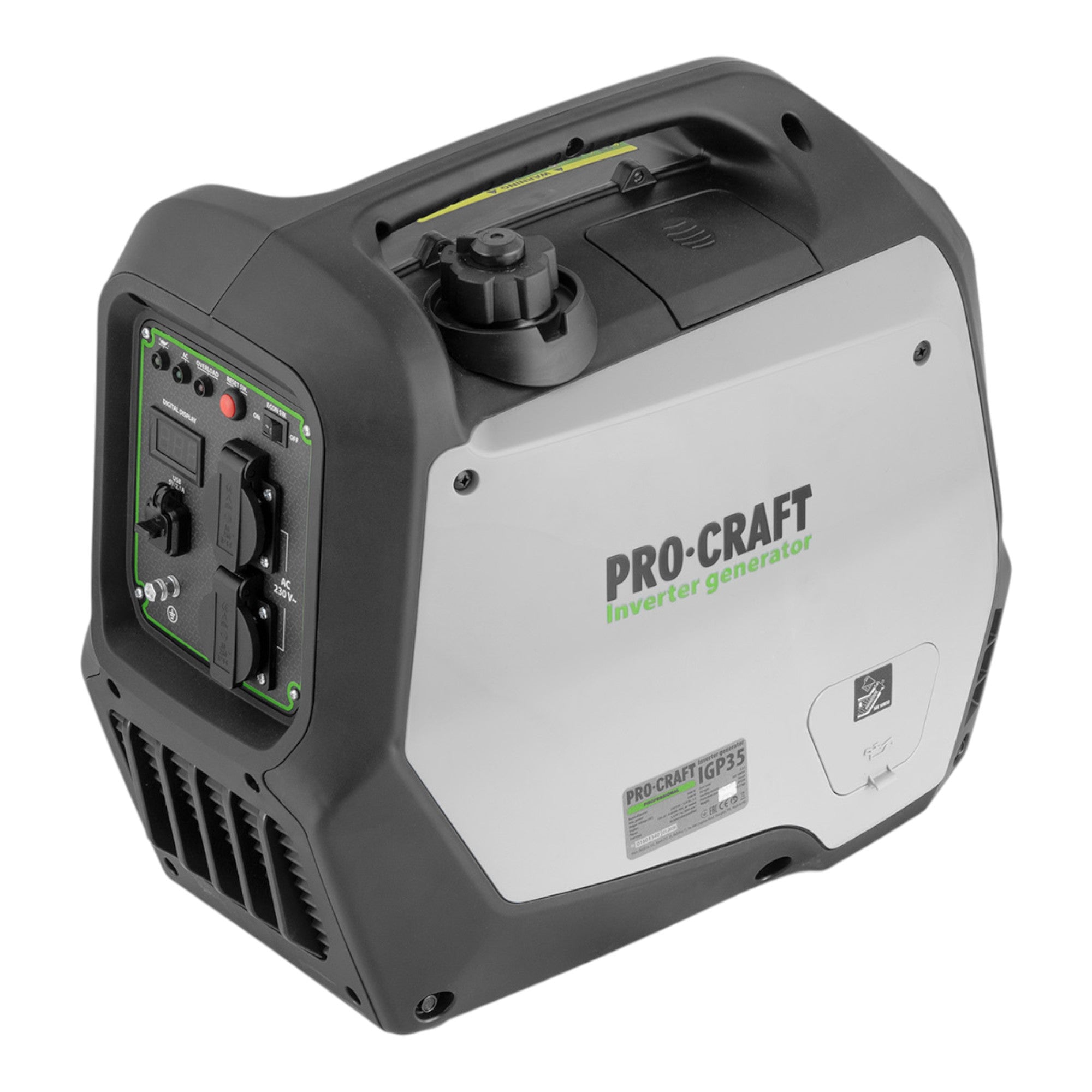 Procraft IGP35 Benzin Inverter Generator Stromerzeuger 3 0 kW 5 5 l 2 230 V 1x USB A 1x USB C 1 - toolbrothers