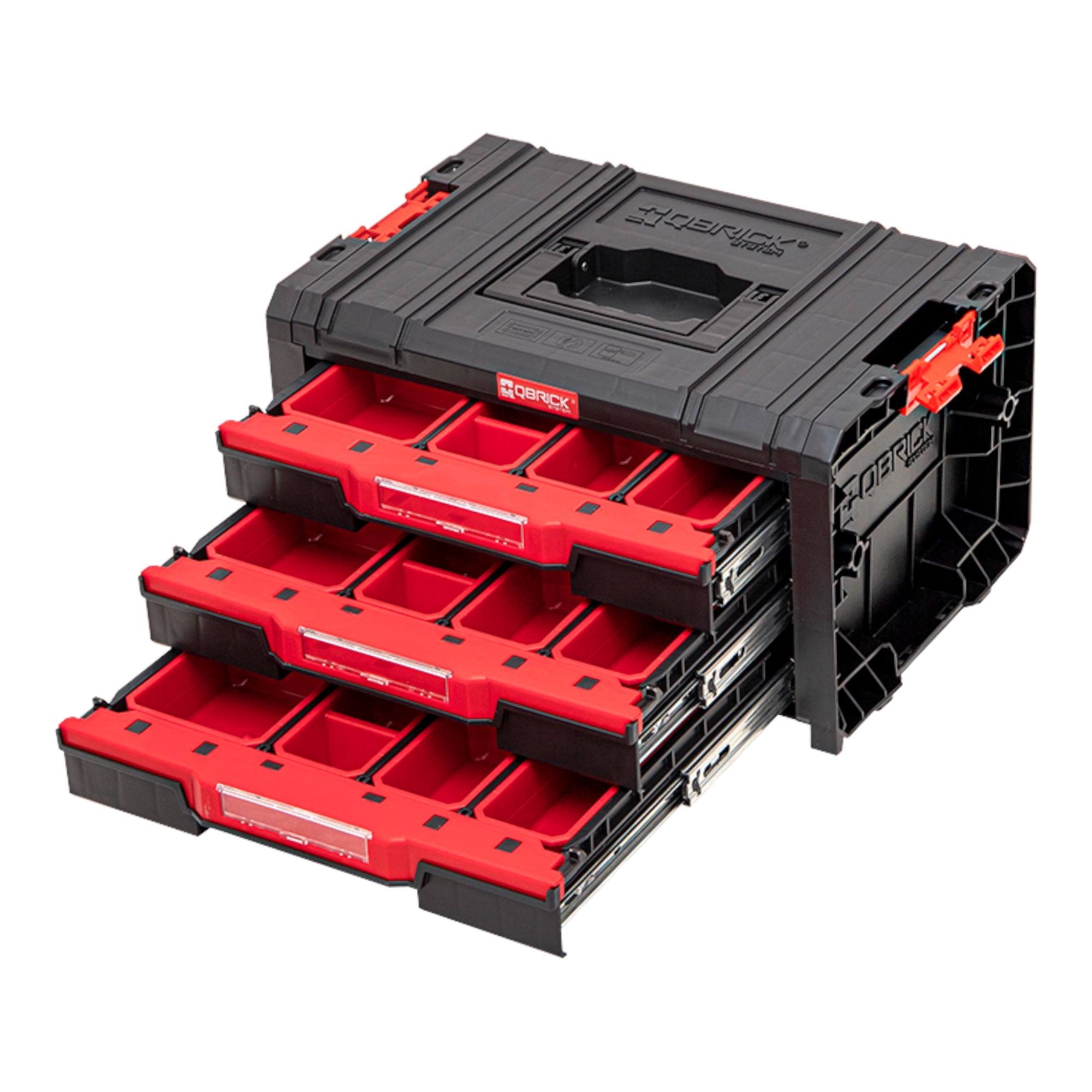 Qbrick System PRO Drawer 3 Toolbox 2 0 Expert stapelbar 450 x 310 x 244 mm 3x 4 5 l IP54 mit drei Schublaeden 21 Inlays Amazon only  1 - toolbrothers