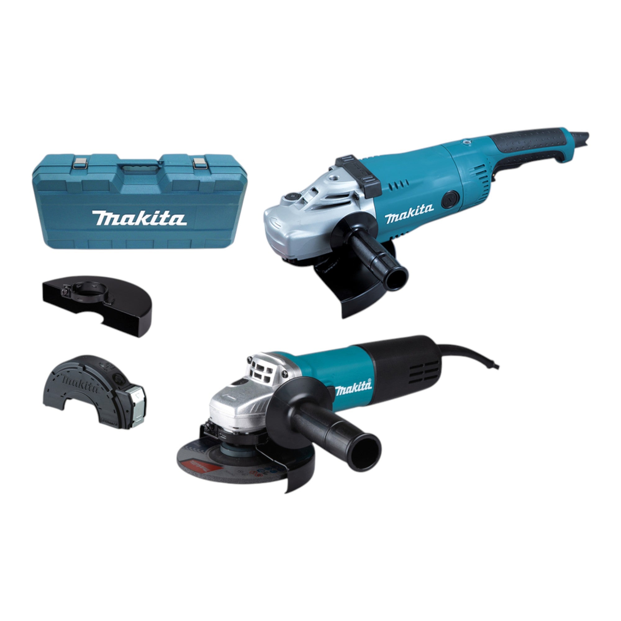 Makita DK 0054 G Winkelschleifer Set GA 9020 R 2200 W 230 mm 9558 HNR 840 W 125 mm 0 - toolbrothers