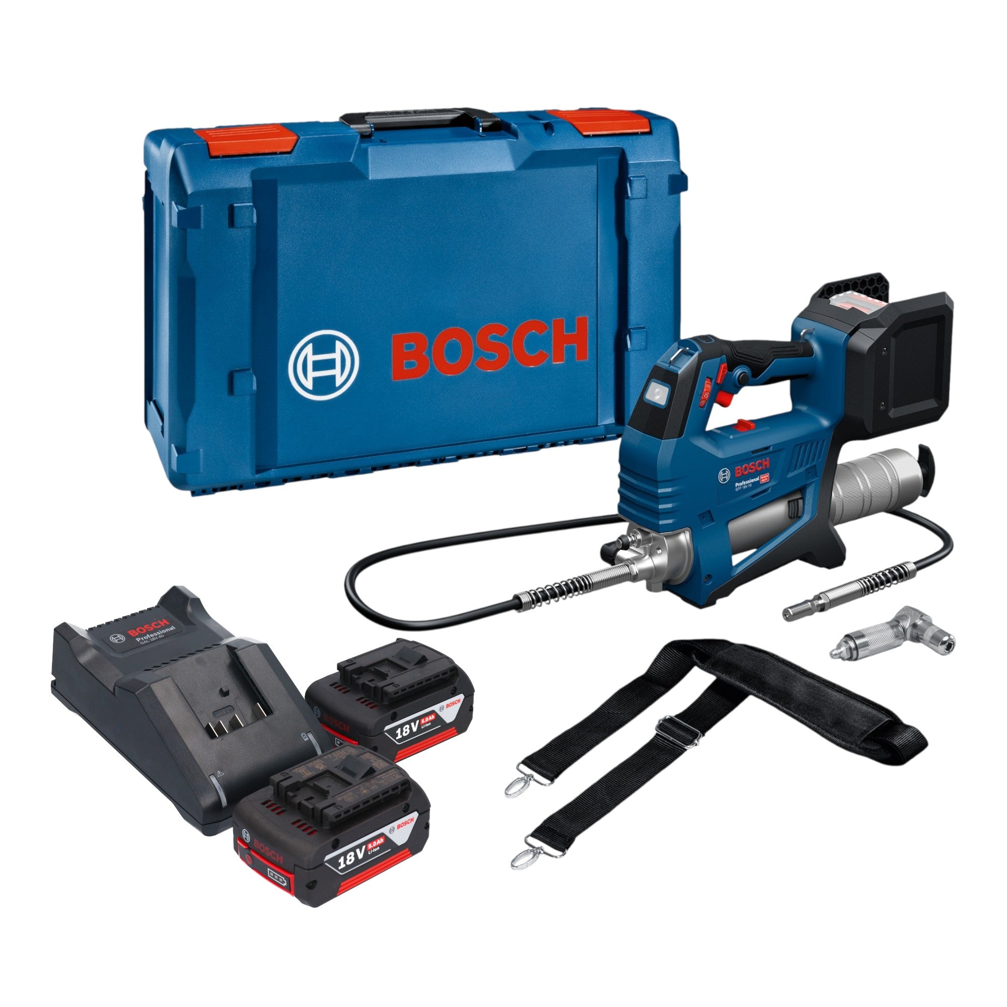 Bosch GFP 18V 10 Akku Fettpresse 18 V 10000 psi 2x Akku 5 0 Ah Ladegeraet XL Boxx 0 - toolbrothers