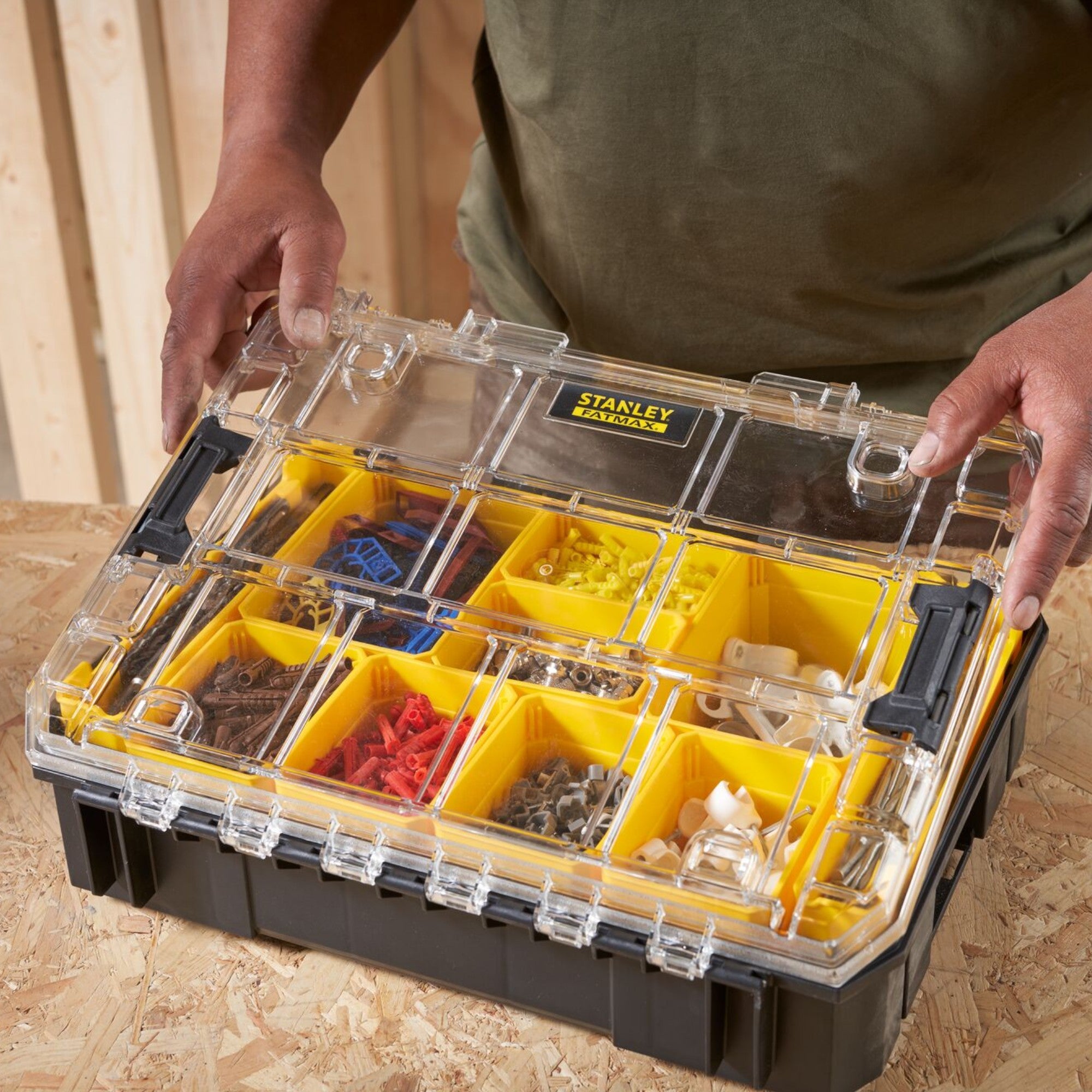 STANLEY FATMAX PRO STACK Organizer FMST82967 1 Mobile Werkstatt 440 x 337 x 119 mm 10 Faecher 2 - toolbrothers