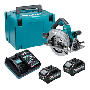 Sega circolare a batteria Makita HS 003 GM201 40 V max. 190 mm Brushless + 2 batterie da 4,0 Ah + caricabatterie + Makpac