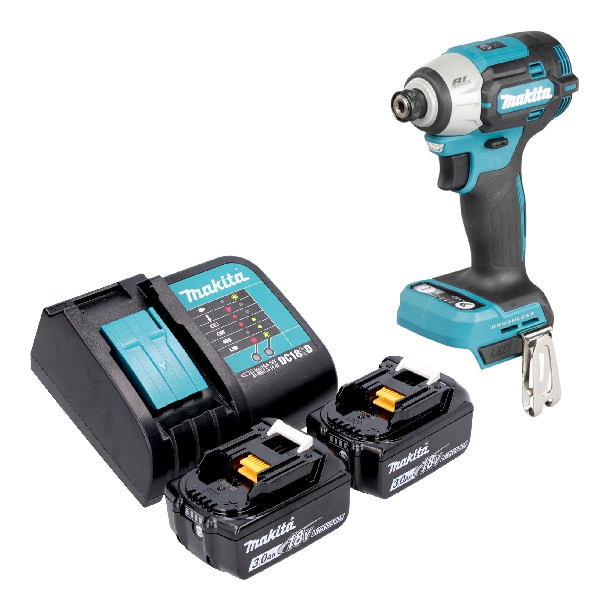 Makita DTD 201 SF Akku Schlagschrauber 18 V 210 Nm Brushless 2x Akku 3 0 Ah Ladegeraet 0 - toolbrothers