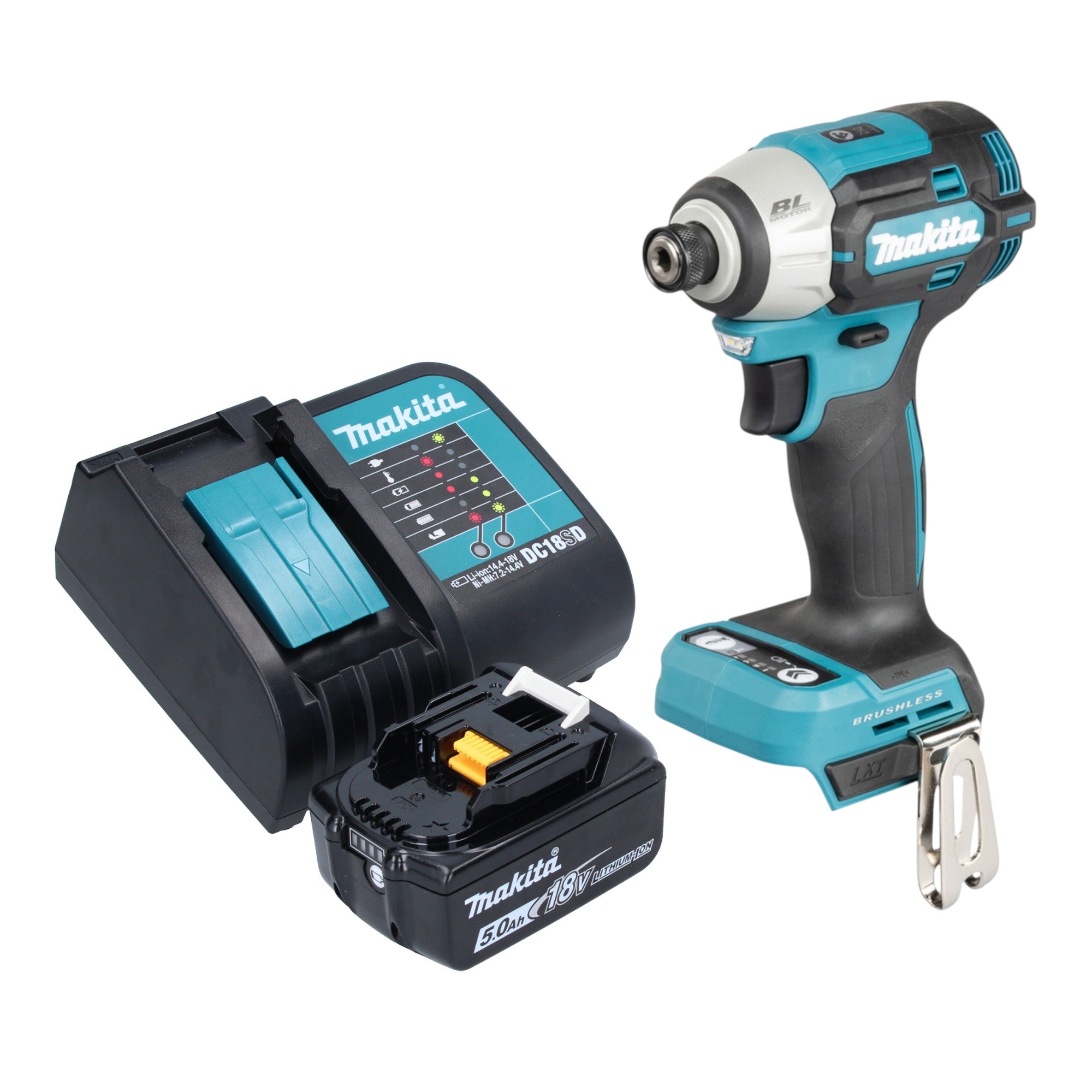 Makita DTD 201 ST1 Akku Schlagschrauber 18 V 210 Nm Brushless 1x Akku 5 0 Ah Ladegeraet 0 - toolbrothers