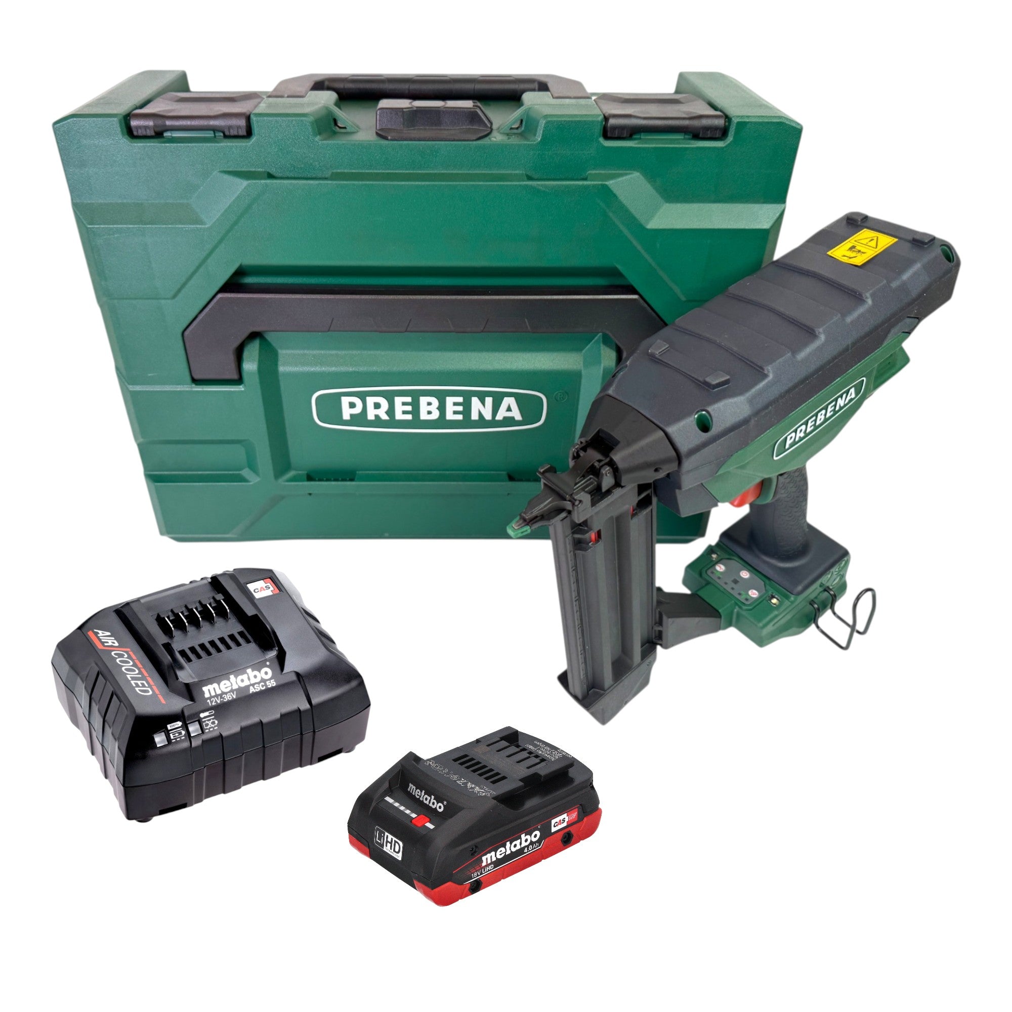 Prebena PKT 3 J55 Akku Nagler 18 V 16 55 mm CAS 1x LiHD Akku 4 0 Ah Ladegeraet 0 - toolbrothers