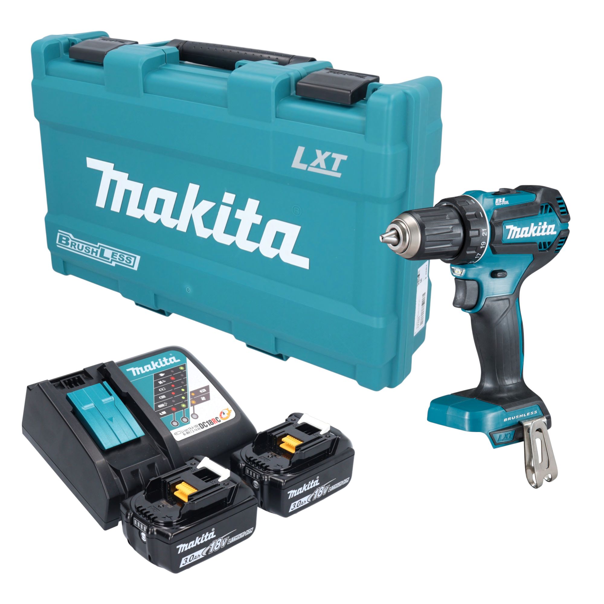 Makita DDF 485 RFK Akku Bohrschrauber 18 V 50 Nm Brushless 2x Akku 3 0 Ah Ladegeraet Koffer 0 - toolbrothers
