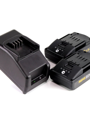 REMS Akku Set Power Pack 21,6V (22V max) mit 2x Akku 1,5Ah + Ladegerät 90W ( 571585 ) - Toolbrothers