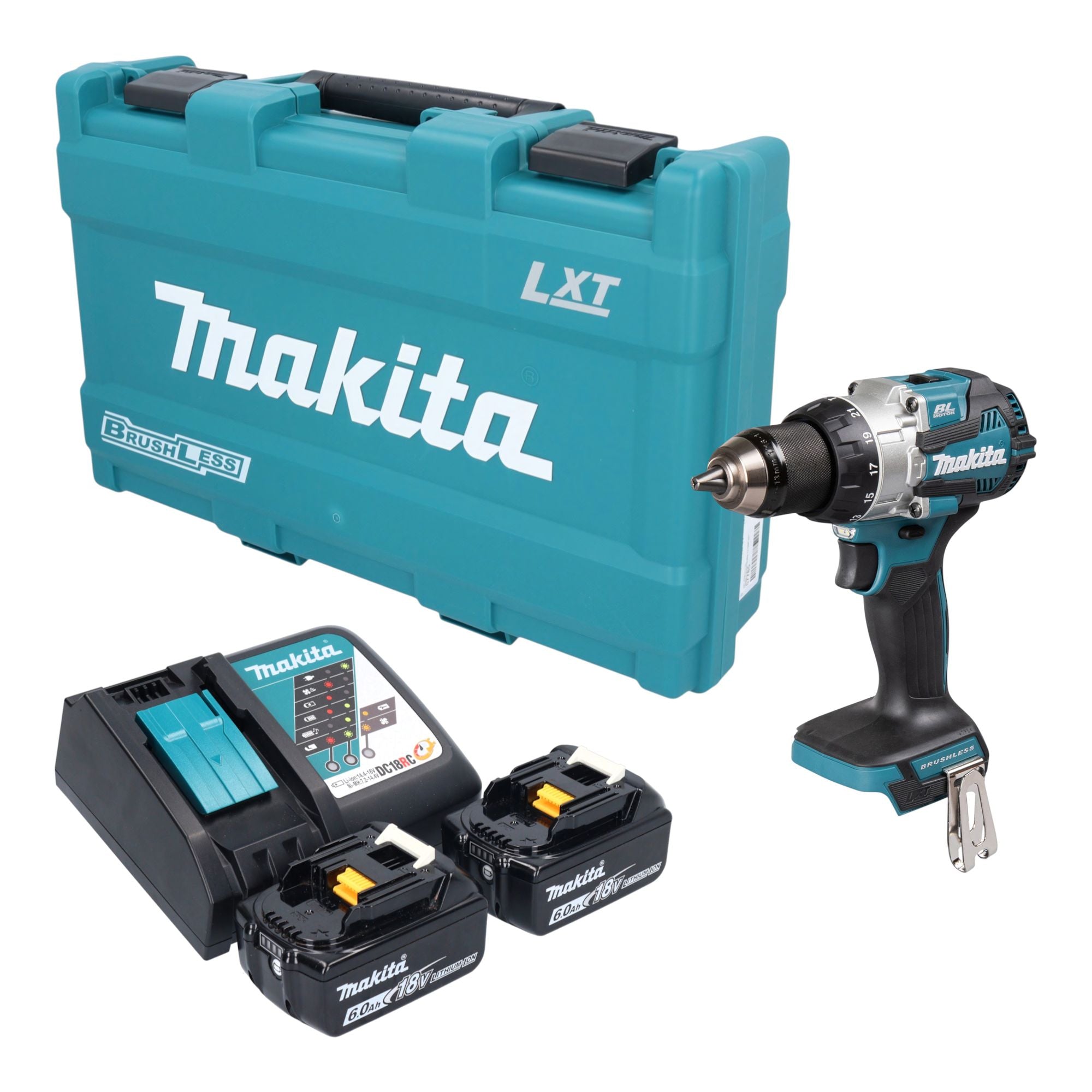 Makita DHP 489 RGK Akku Schlagbohrschrauber 18 V 73 Nm Brushless 2x Akku 6 0 Ah Ladegeraet Koffer 0 - toolbrothers