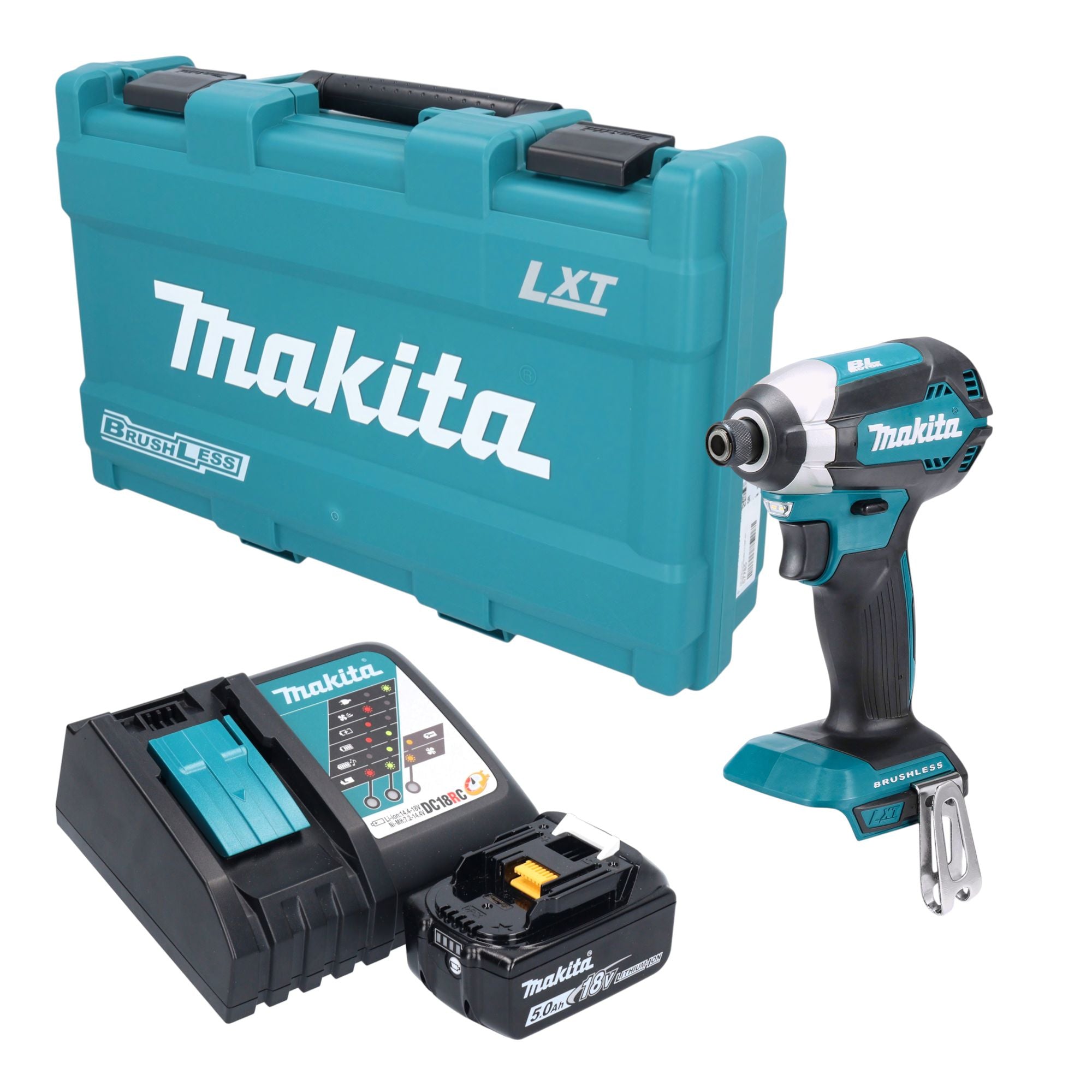 Makita DTD 153 RT1K Akku Schlagschrauber 18 V 170 Nm 1 4 Brushless 1x Akku 5 0 Ah Ladegeraet Koffer 0 - toolbrothers